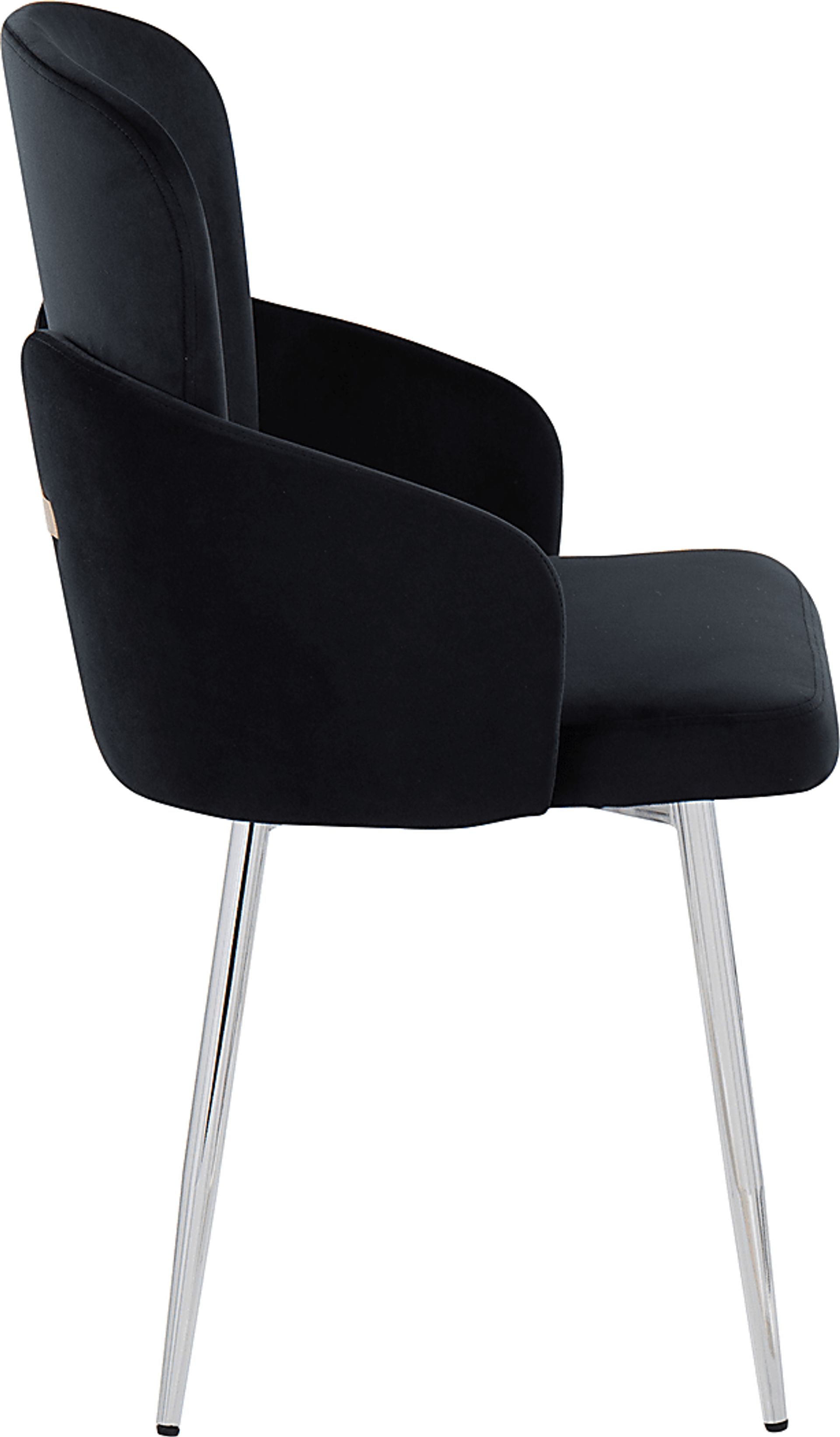 Maglista III Black Velvet Dining Chair Set of 2 - Image 3