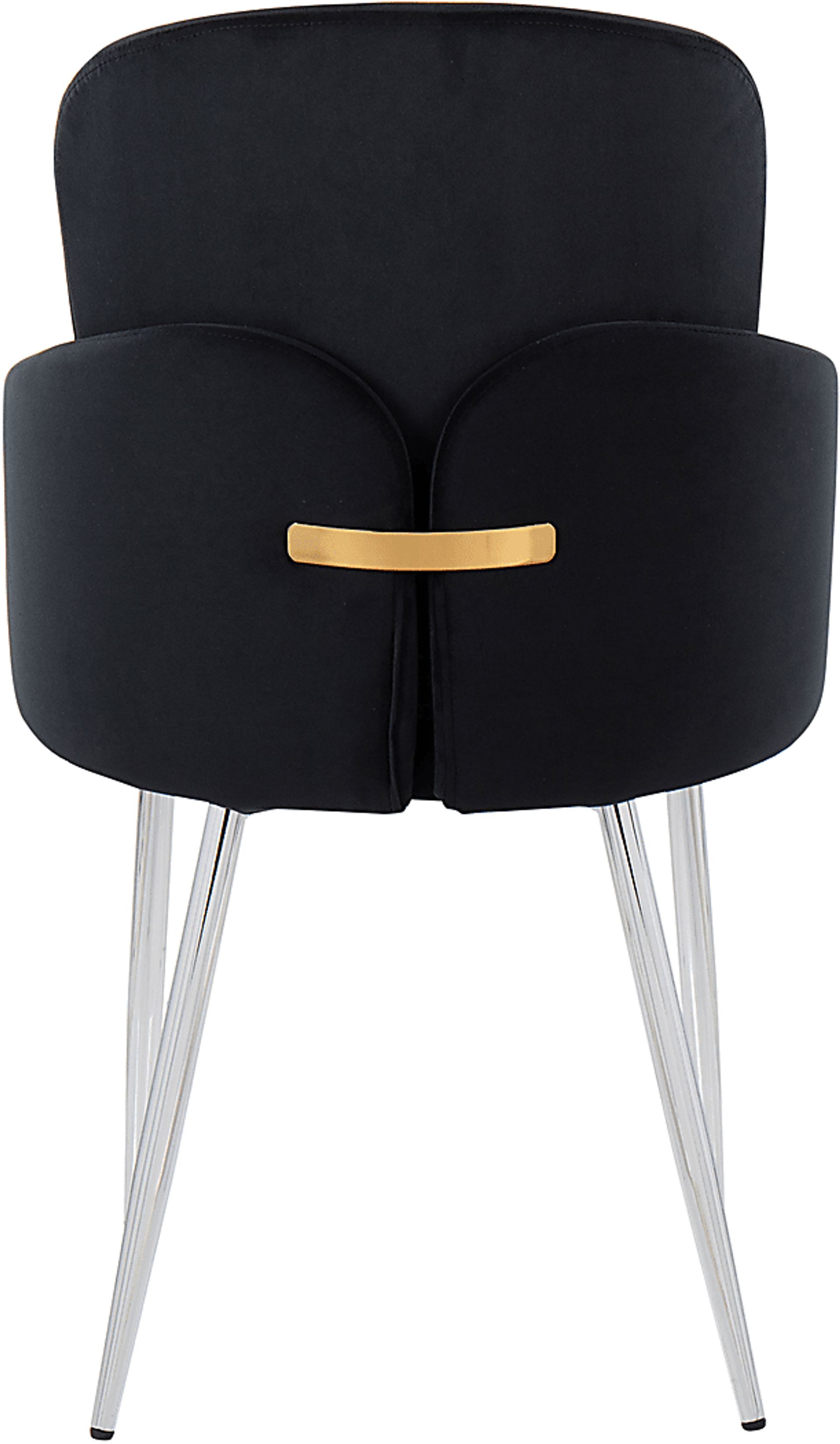 Maglista III Black Velvet Dining Chair Set of 2 - Image 5