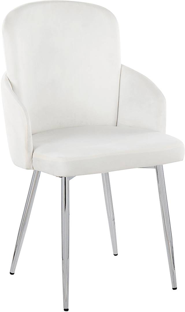 Maglista III Cream Velvet Dining Chair Set of 2 - Thumbnail - Image 2