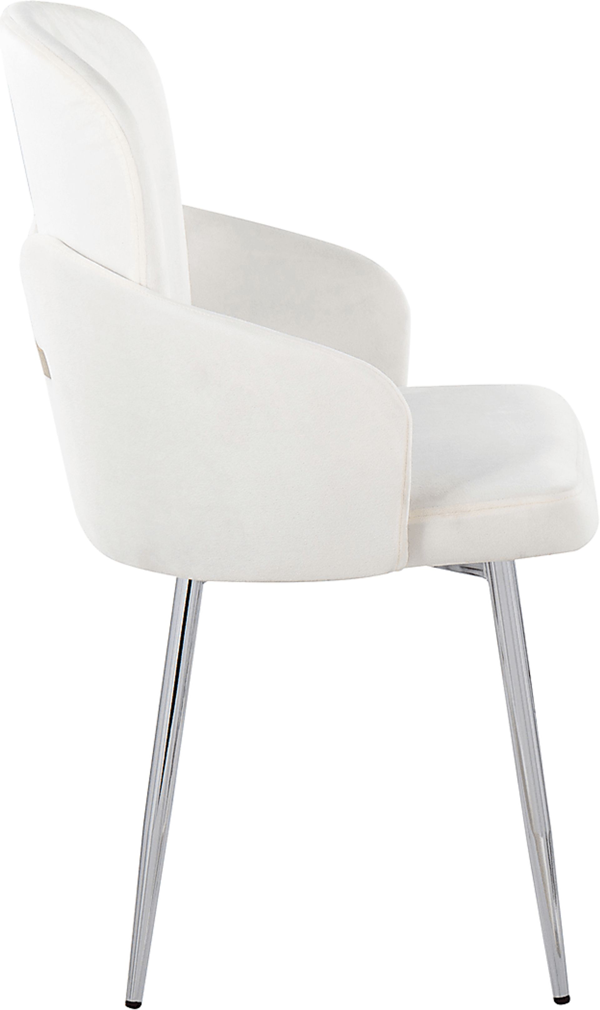 Maglista III Cream Velvet Dining Chair Set of 2 - Image 3
