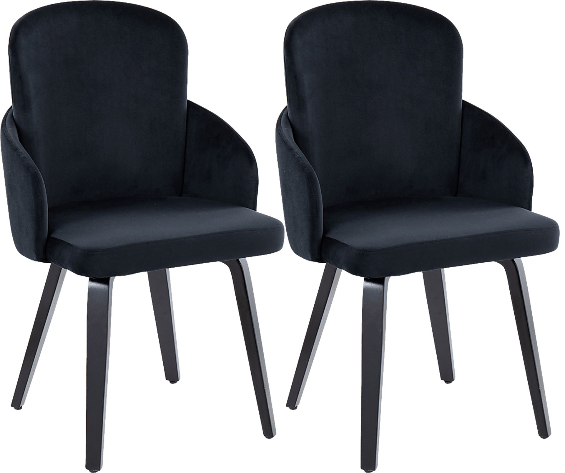 Maglista IV Black Velvet Dining Chair Set of 2 - Image 1