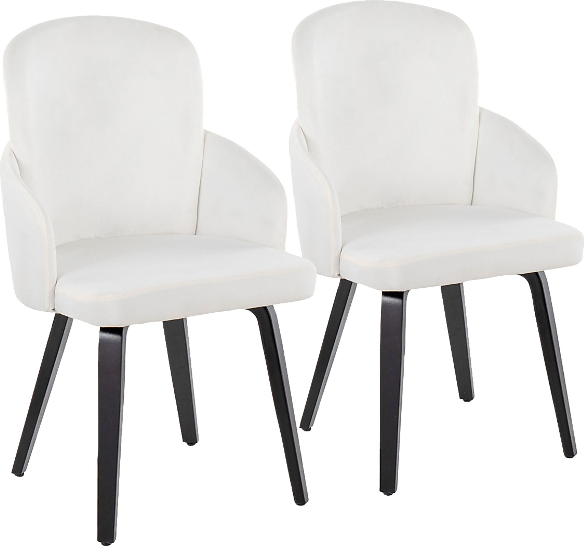 Maglista IV Cream Velvet Dining Chair Set of 2 - Image 1
