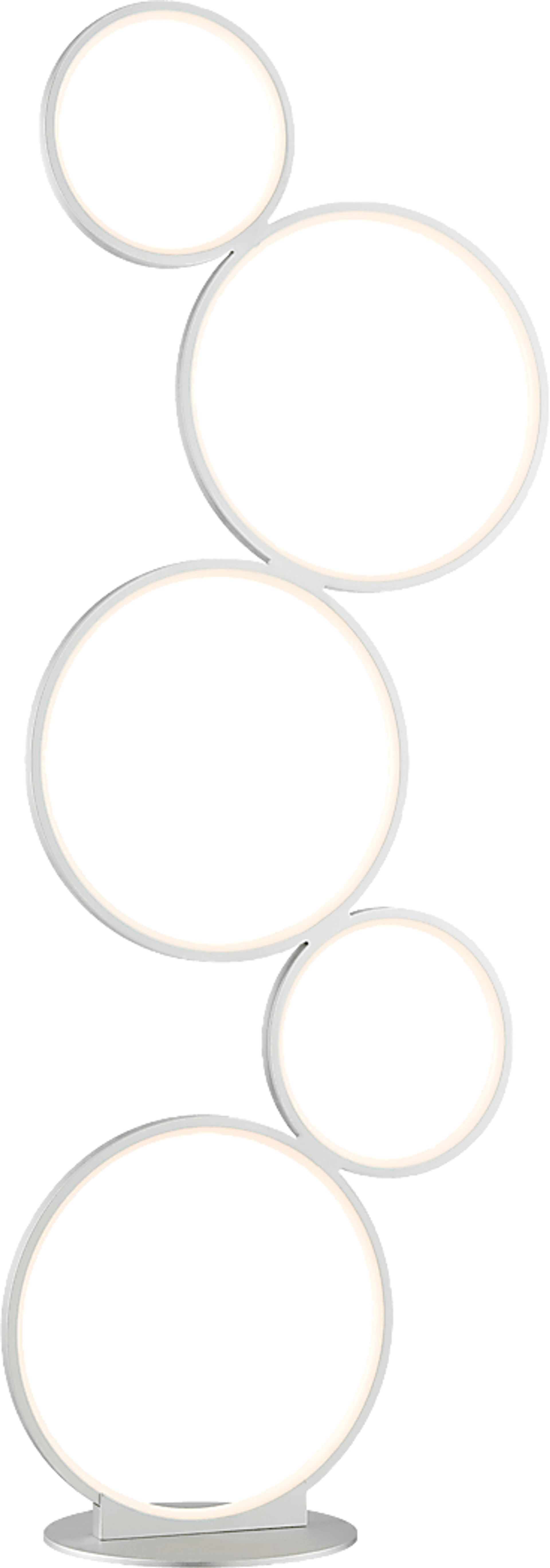 Magna Circle Silver Floor Lamp - Image 1
