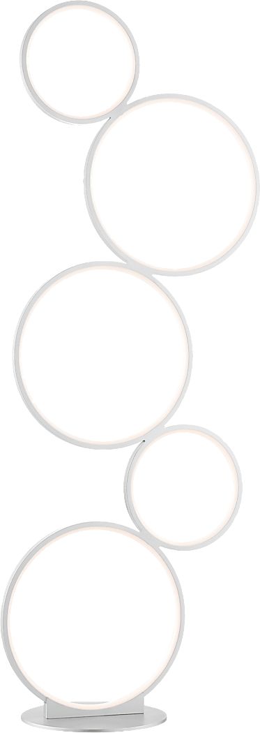 Magna Circle White Floor Lamp