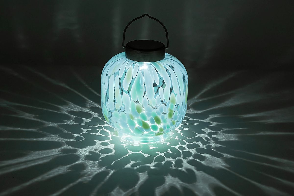Magnus Blue Outdoor Lantern | Rooms to Go