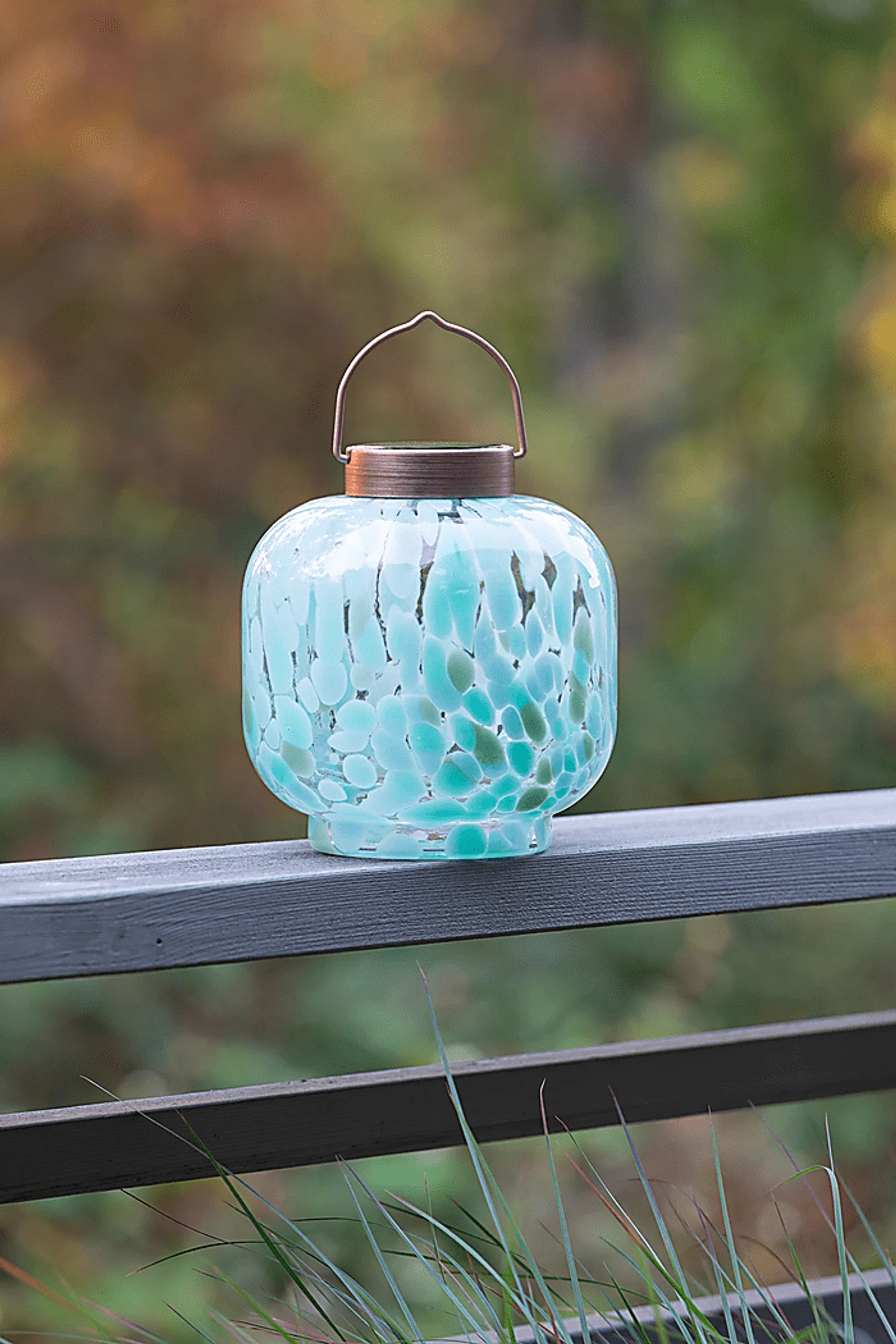 Magnus Blue Outdoor Lantern - Image 4