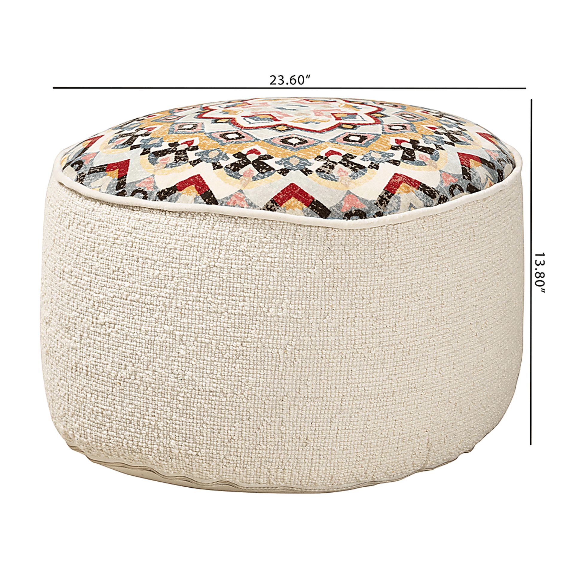Magoun Cream Pouf - Image 6