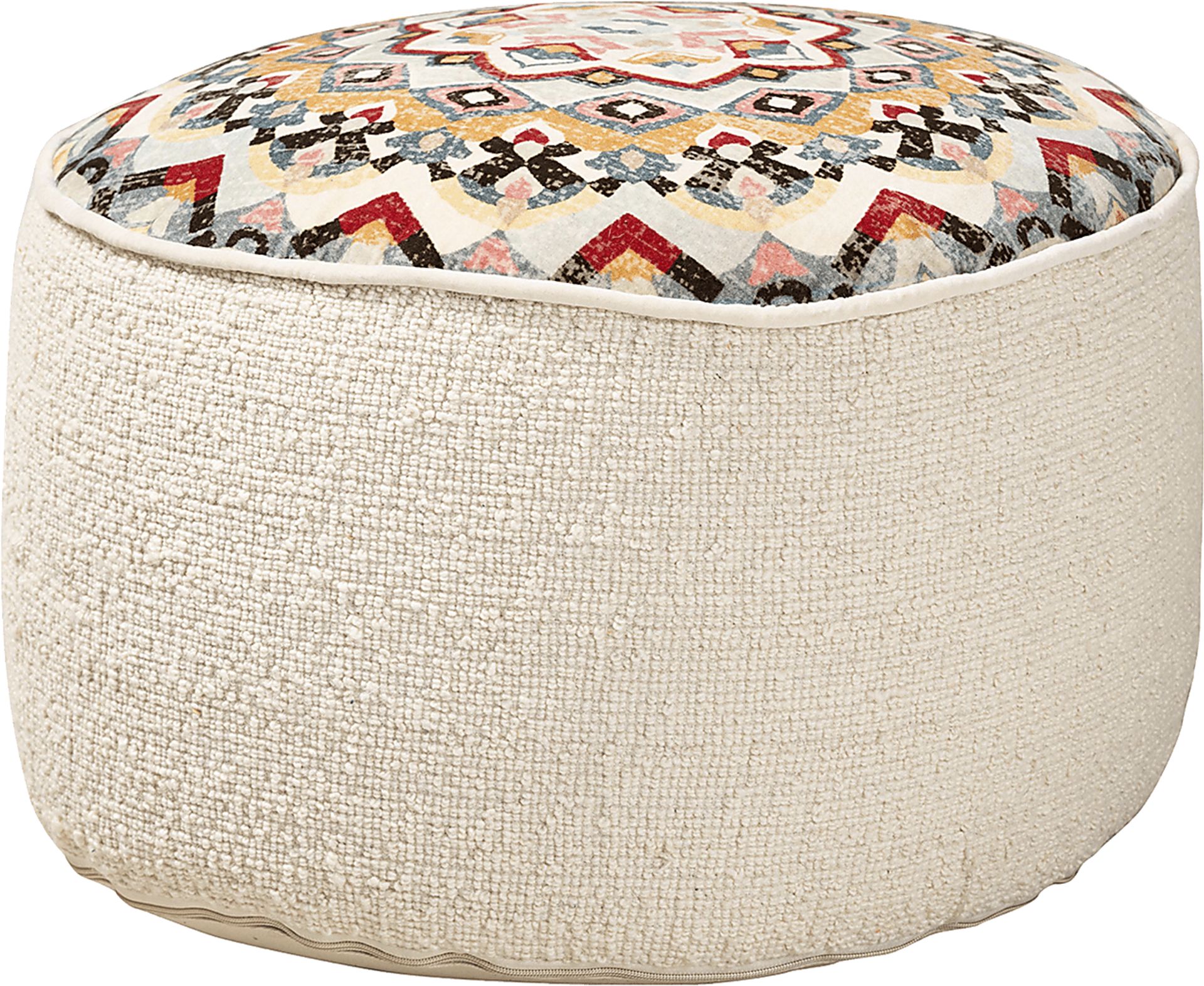 Magoun Cream Pouf - Image 1