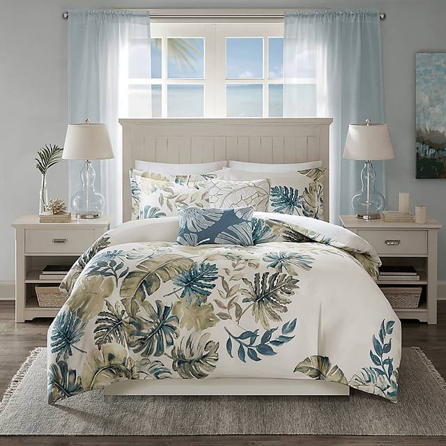 Magoword White Green 5 Pc King Duvet Set - Thumbnail - Image 2