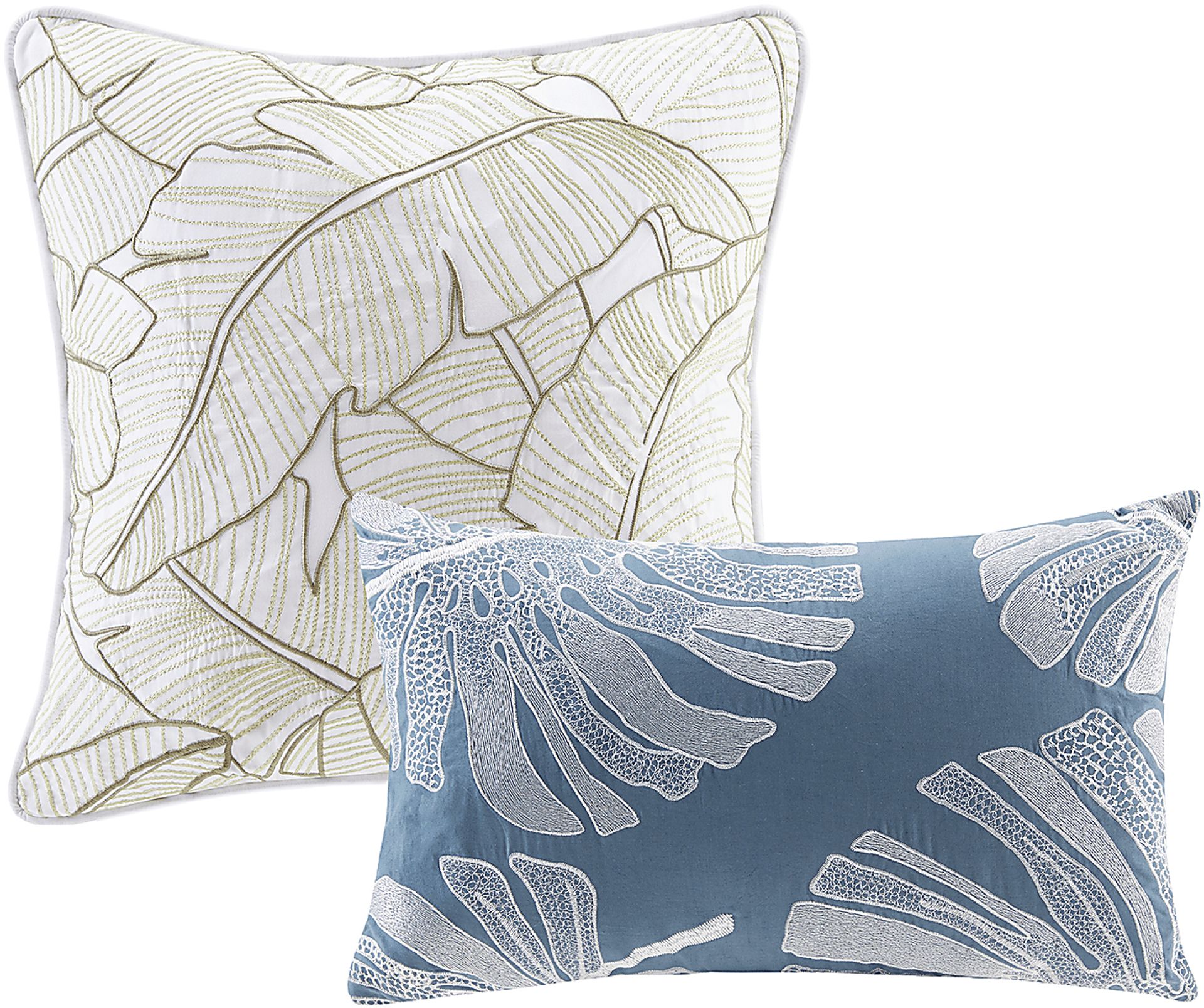 Magoword White Green 6 Pc Queen Comforter Set - Image 3