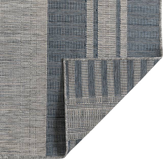 Magston Blue 5'3 x 8' Indoor/Outdoor Rug - Thumbnail - Image 3