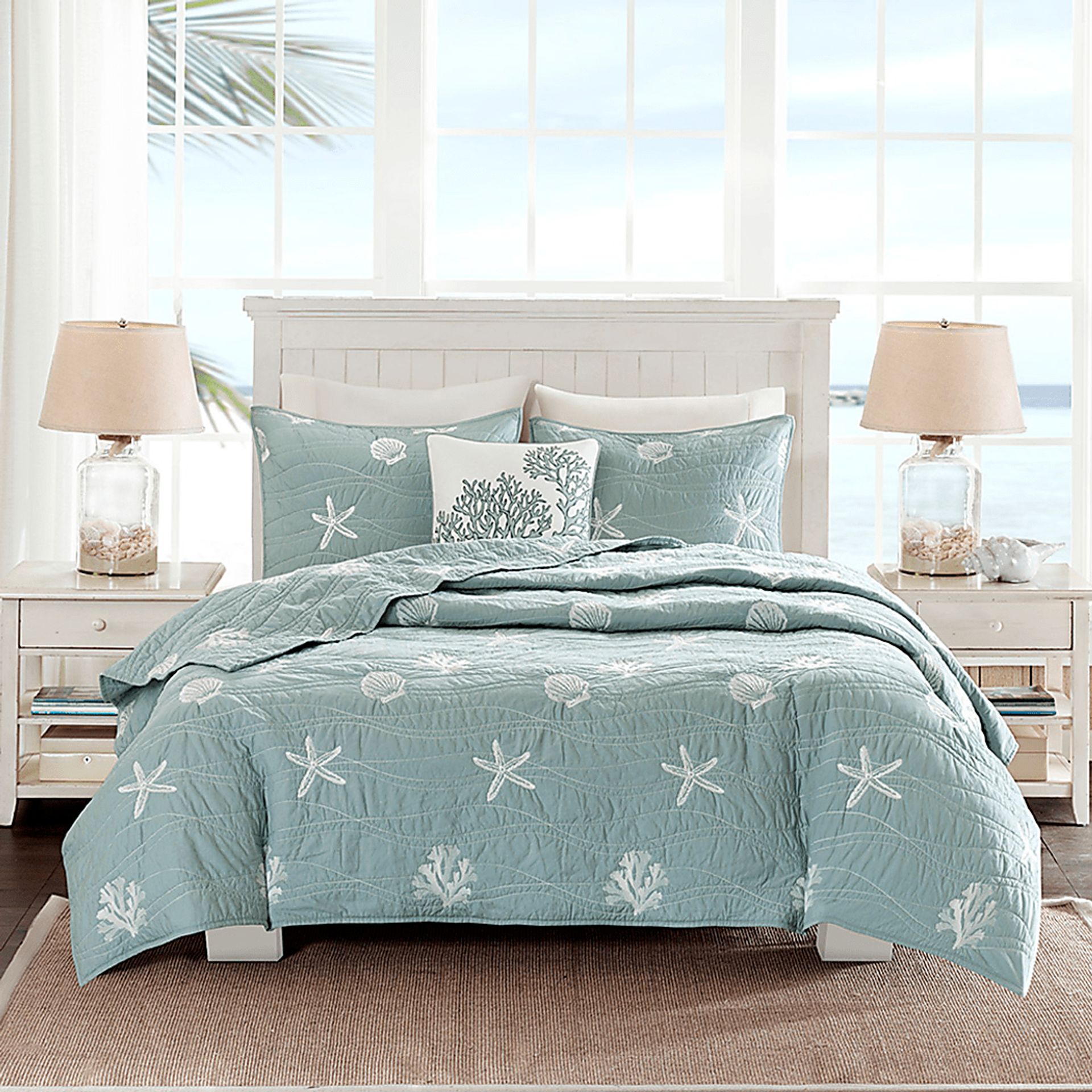 Mahaska Seafoam 4 Pc Full/Queen Coverlet Set - Image 2