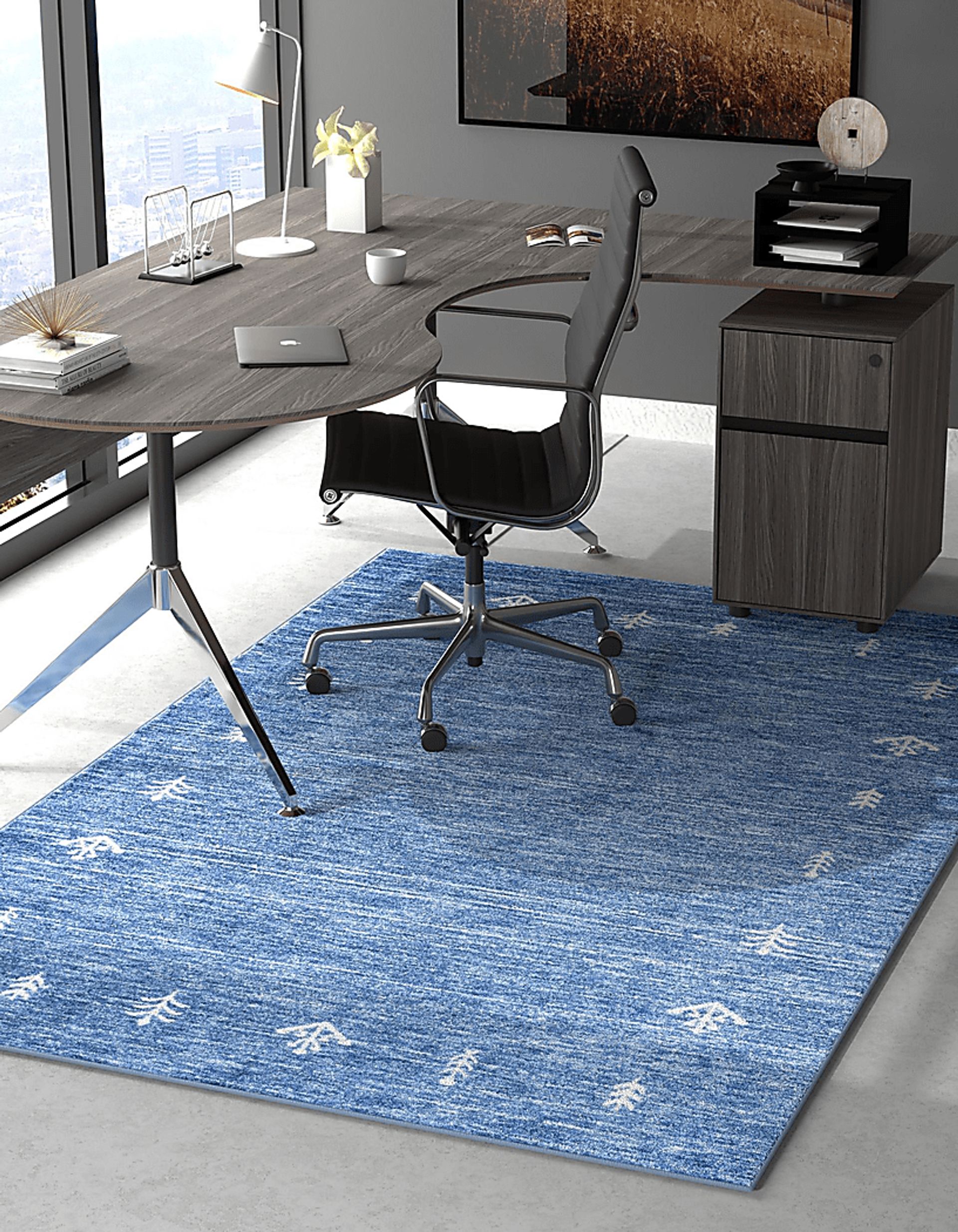Mahbub Blue 5'3 x 8 Rug - Image 2