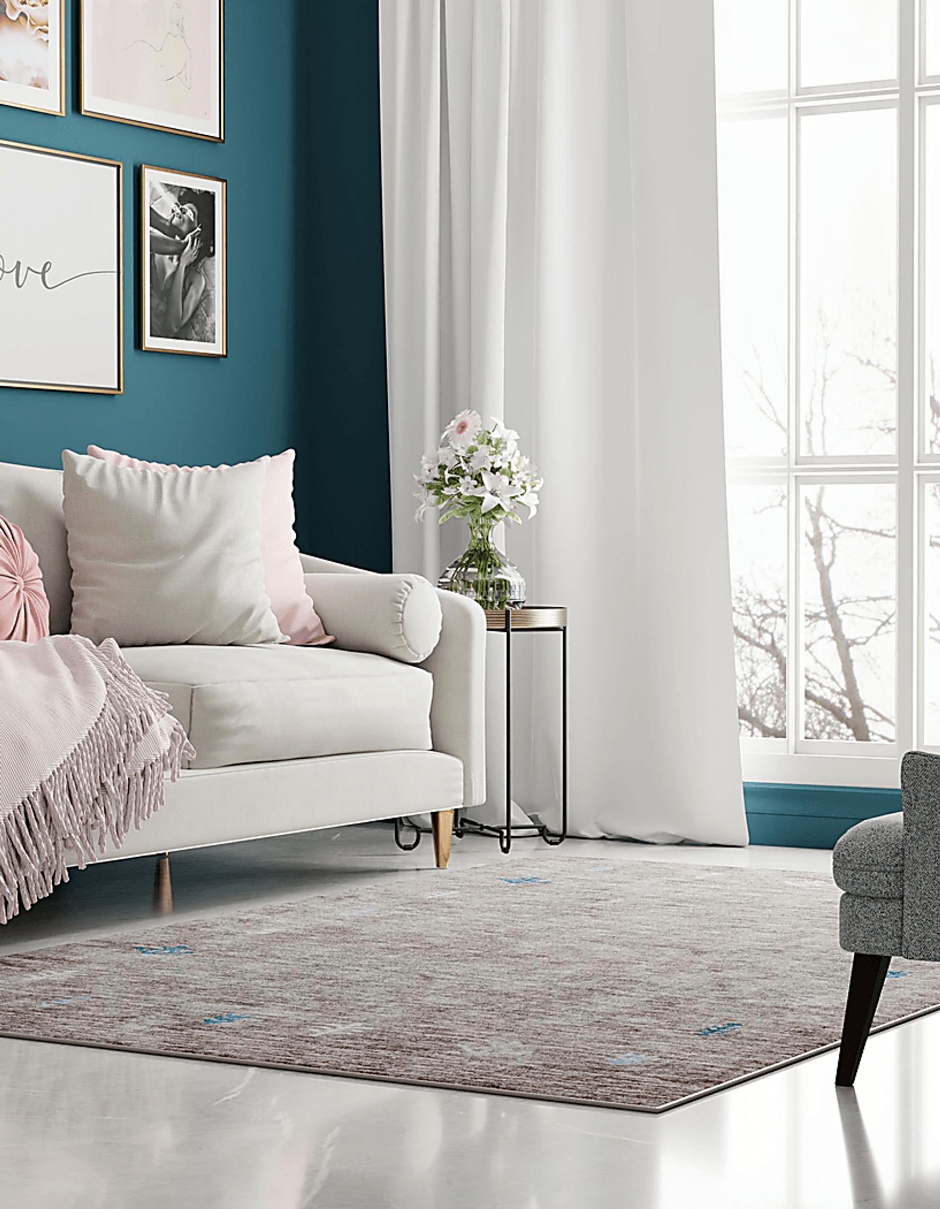 Mahbub Brown 5'3 x 8 Rug - Image 3