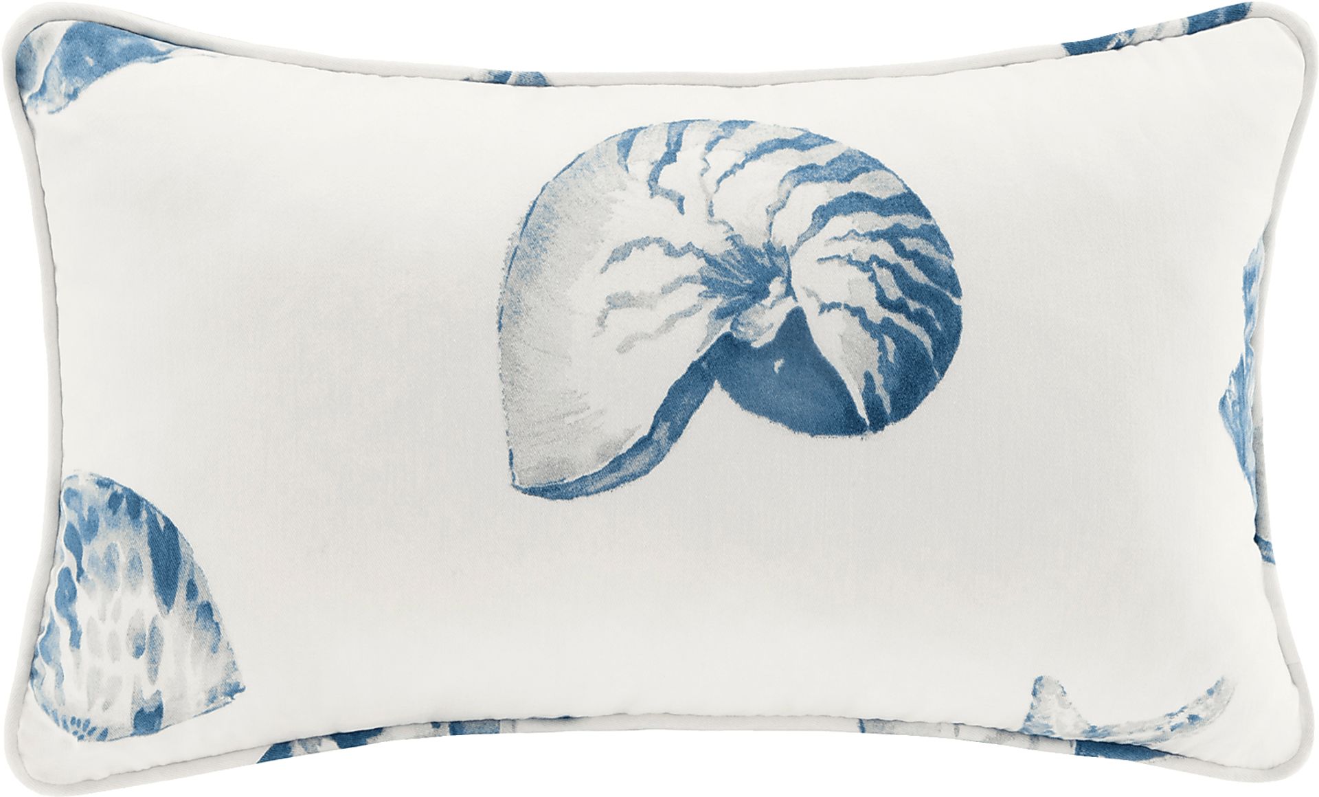 Mahier White Blue Accent Pillow - Image 1