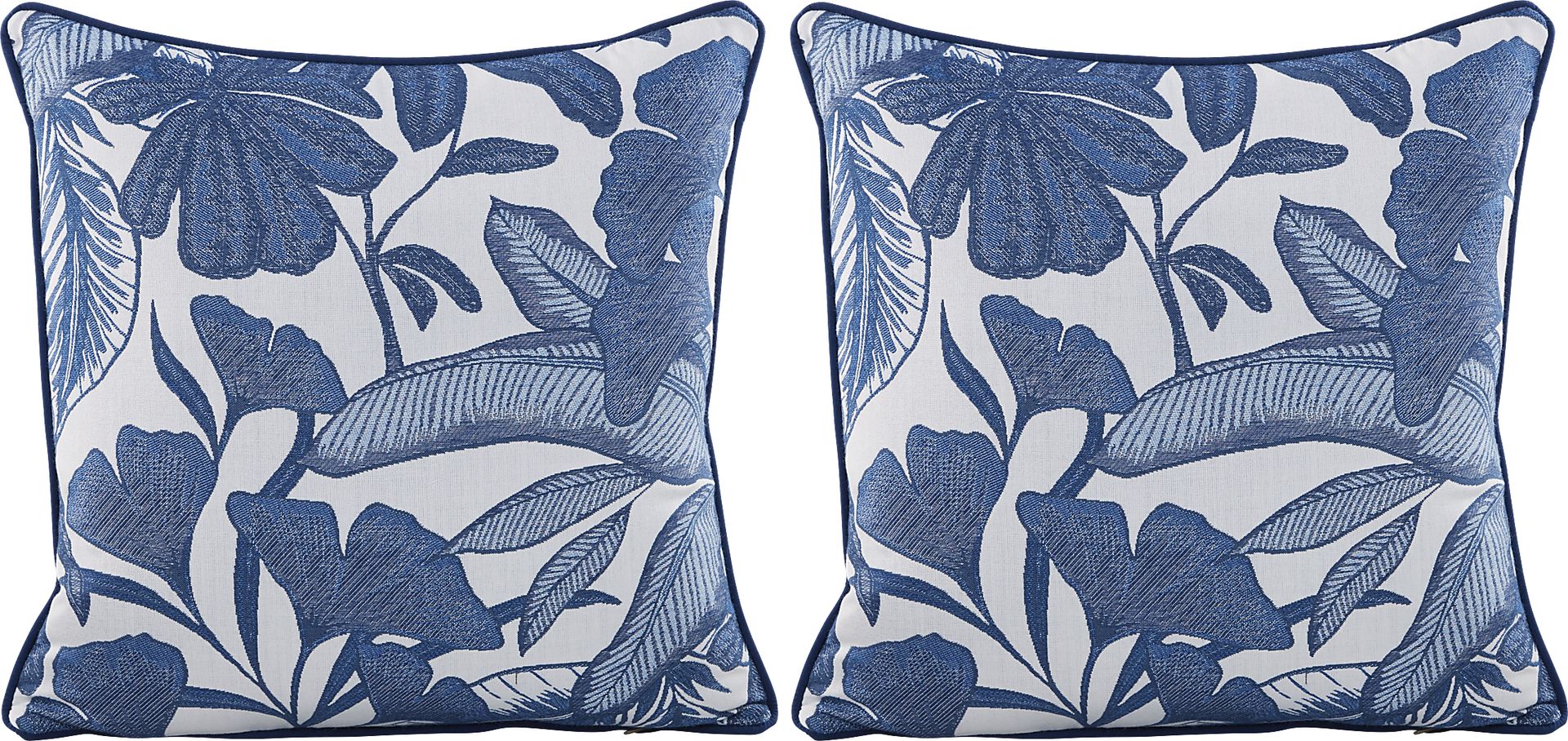 Mahina Blue Outdoor Set Of 2 Accent Pillows