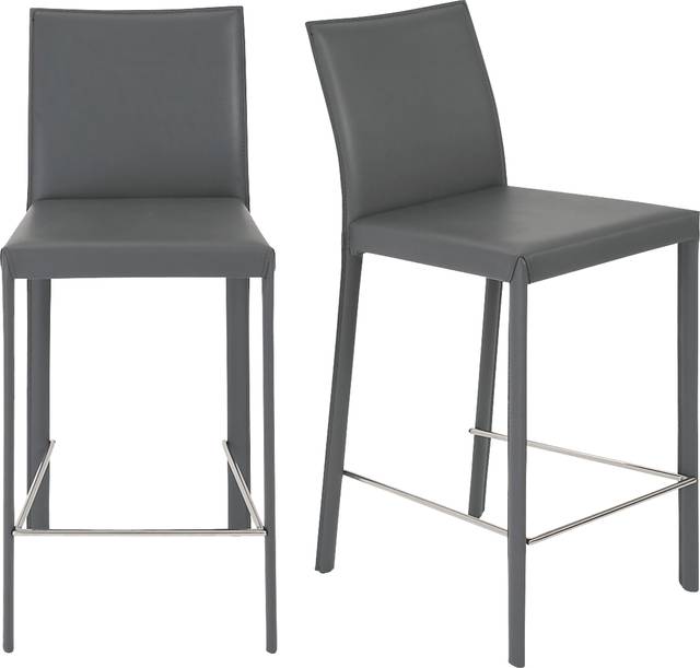 Mahlum Gray Counter Stool, Set of 2 - Thumbnail - Image 1