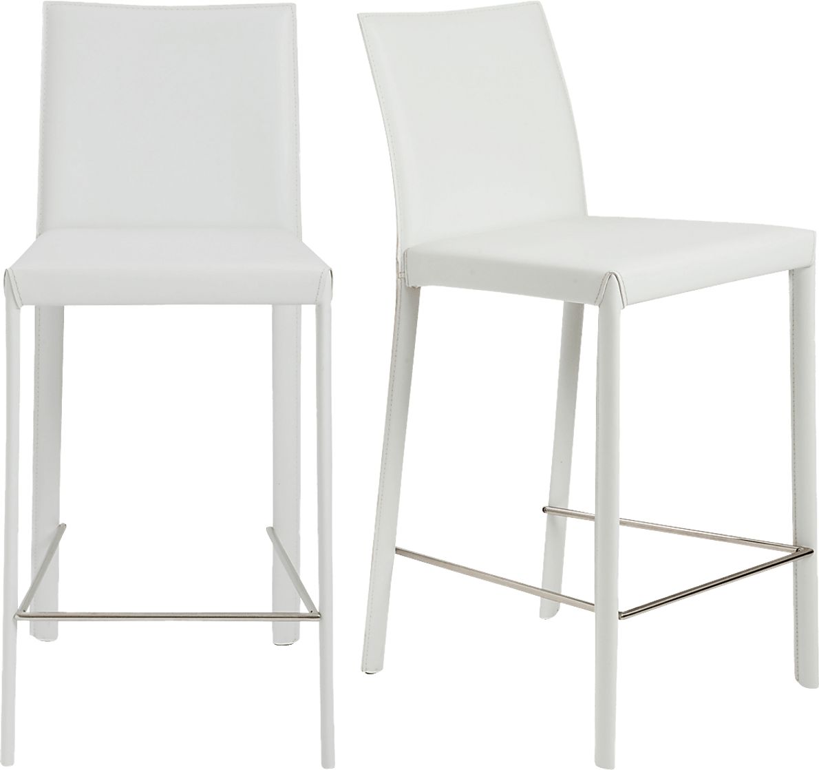 Mahlum White Counter Stool, Set of 2