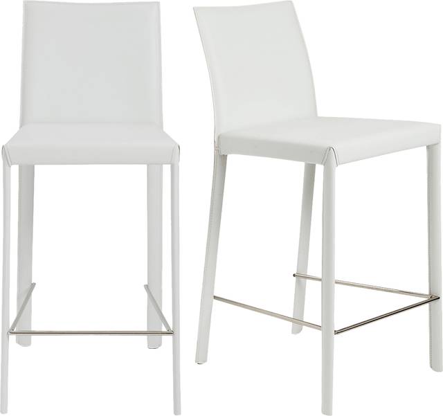 Mahlum White Counter Stool, Set of 2 - Thumbnail - Image 1