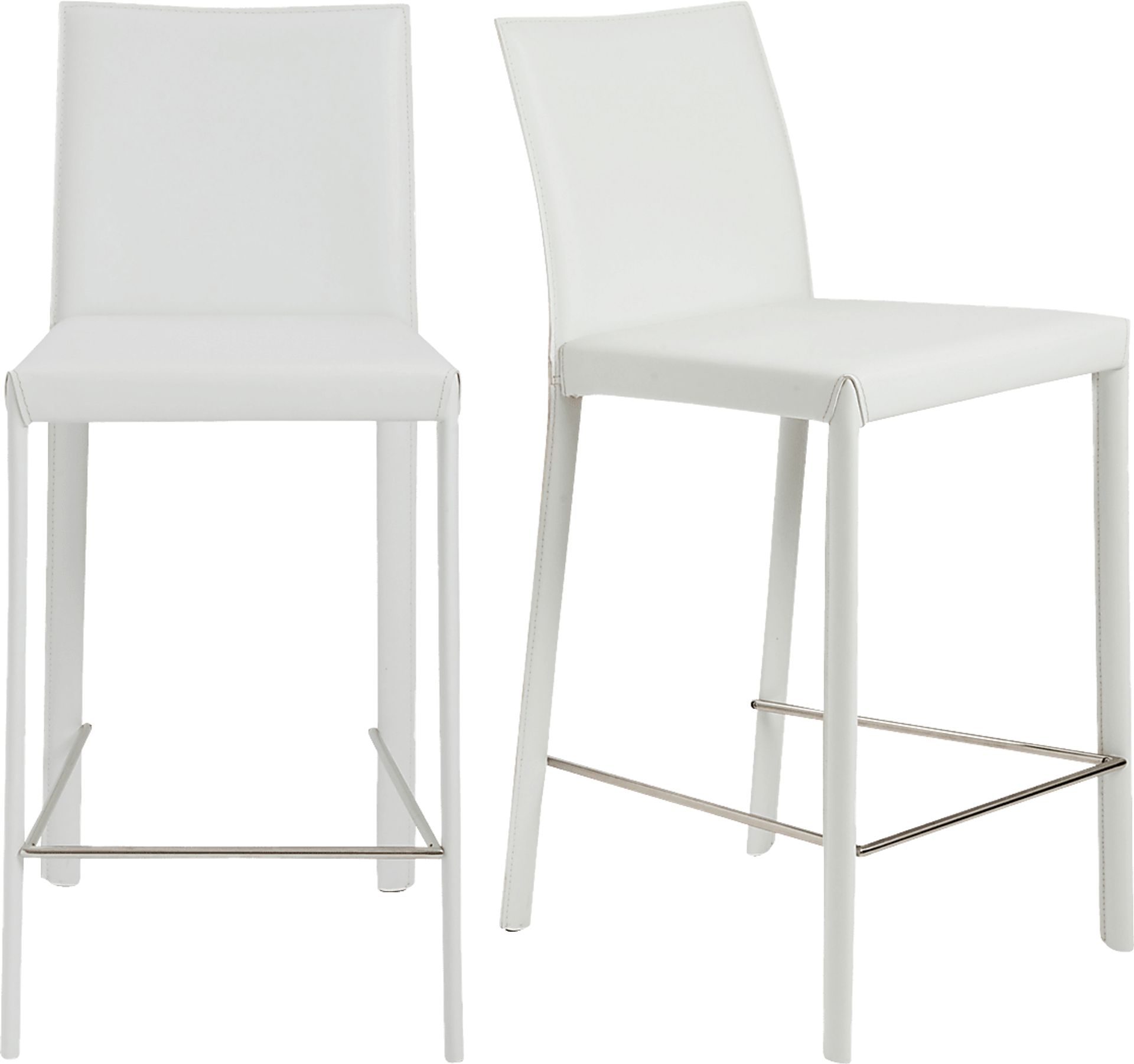 Mahlum White Counter Stool, Set of 2 - Image 1