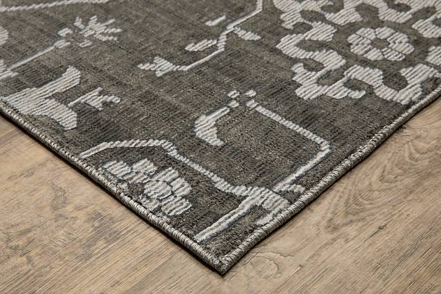 Maibe Dark Gray 7'10 x 10'10 Rug - Thumbnail - Image 2