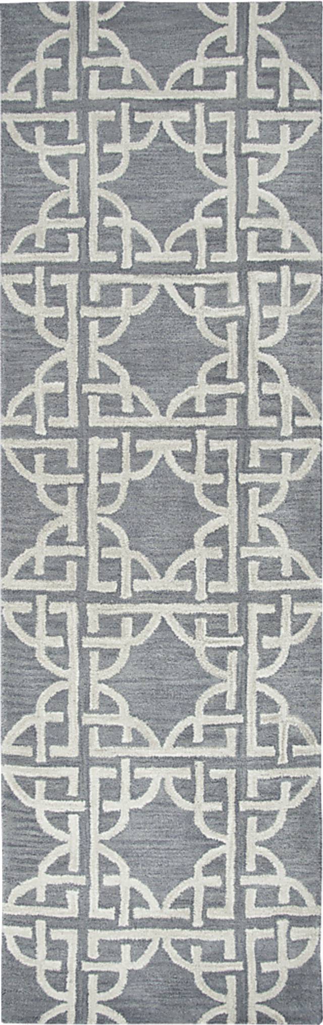 Maico Blue 2'6 x 8' Runner Rug - Thumbnail - Image 1