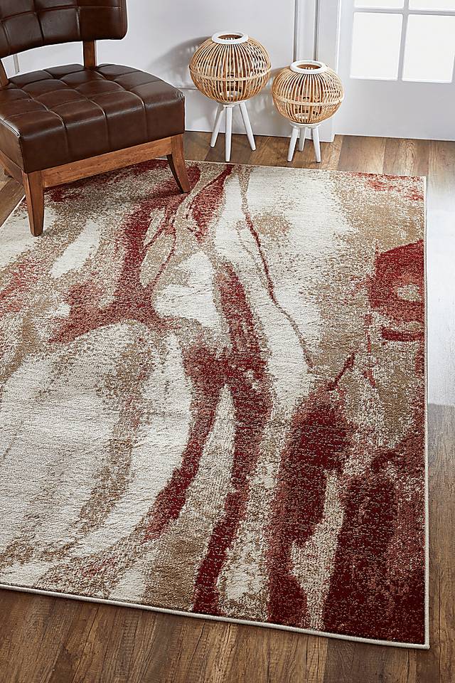 Maidrose Ivory/Brown 5'3 x 7'7 Rug - Thumbnail - Image 2