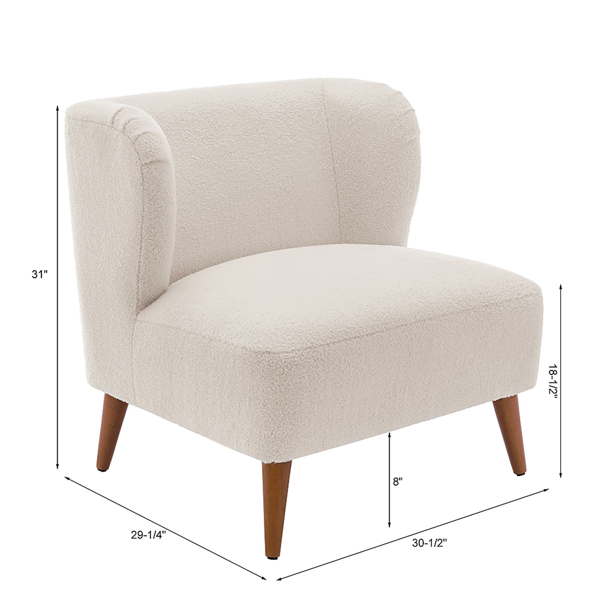Maier White Accent Chair - Image 15
