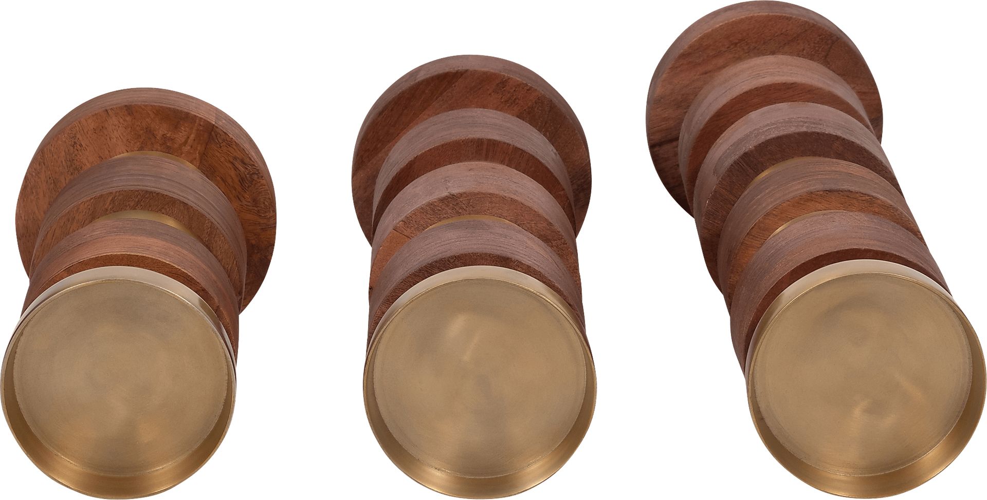 Maiier Brown Candle Holder, Set of 3 - Image 3