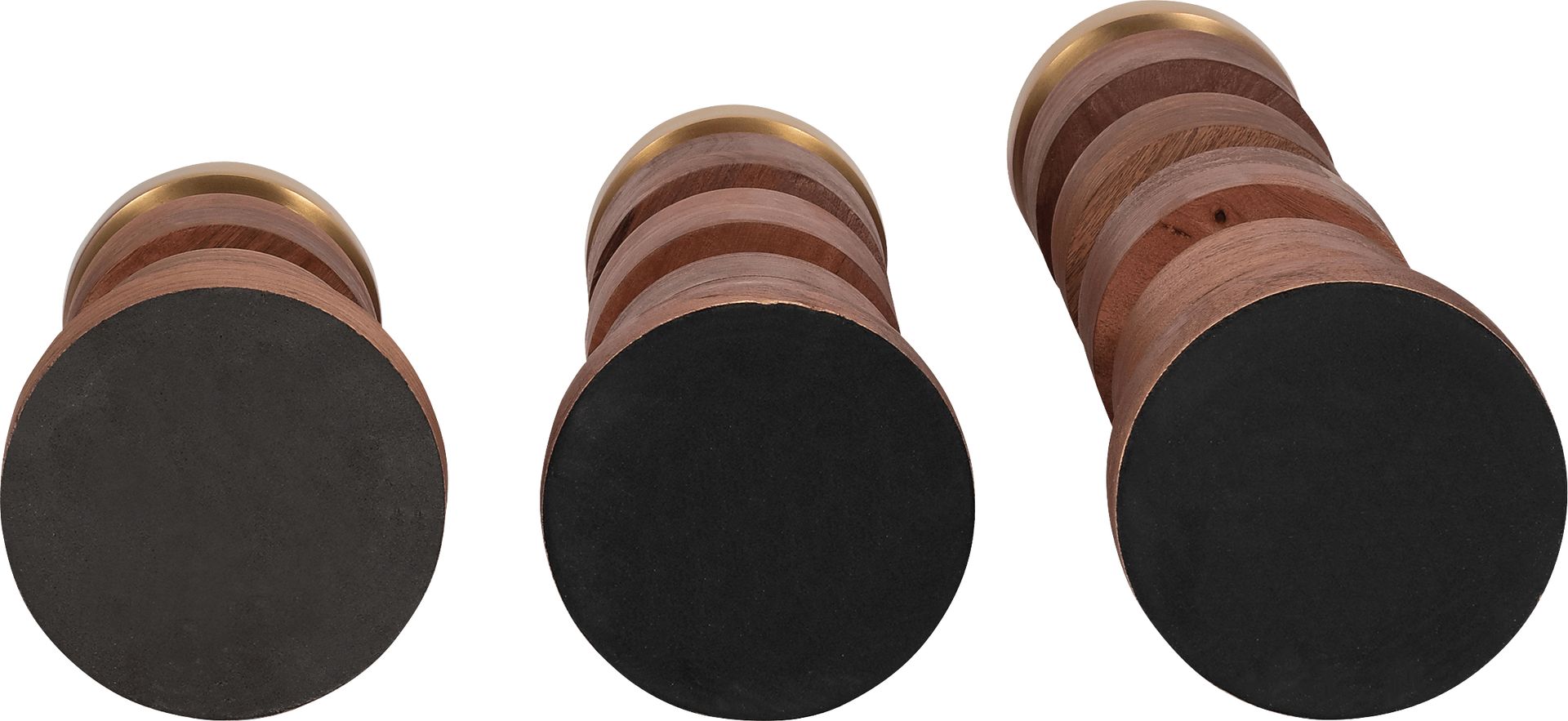 Maiier Brown Candle Holder, Set of 3 - Image 4