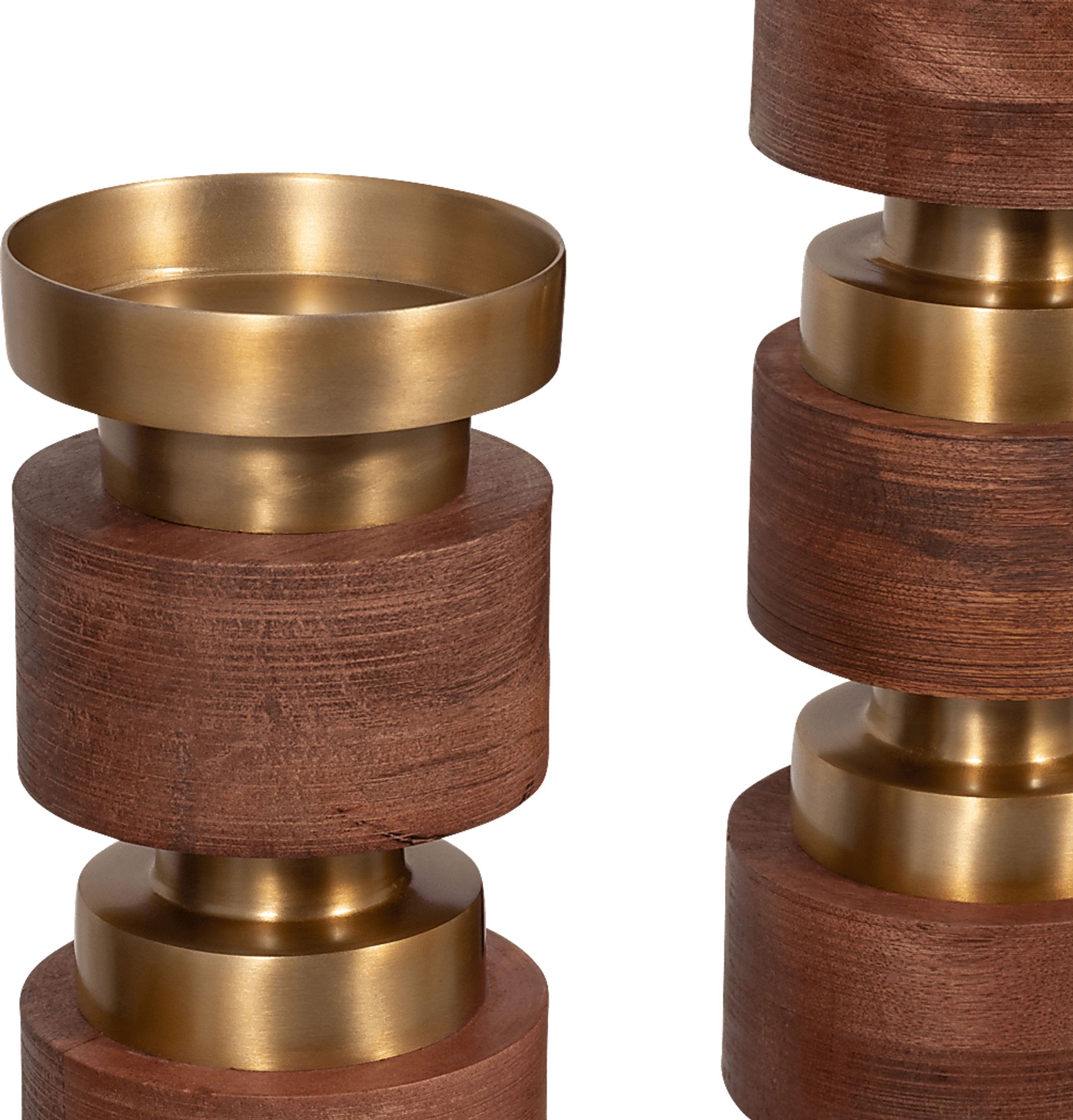 Maiier Brown Candle Holder, Set of 3 - Image 5