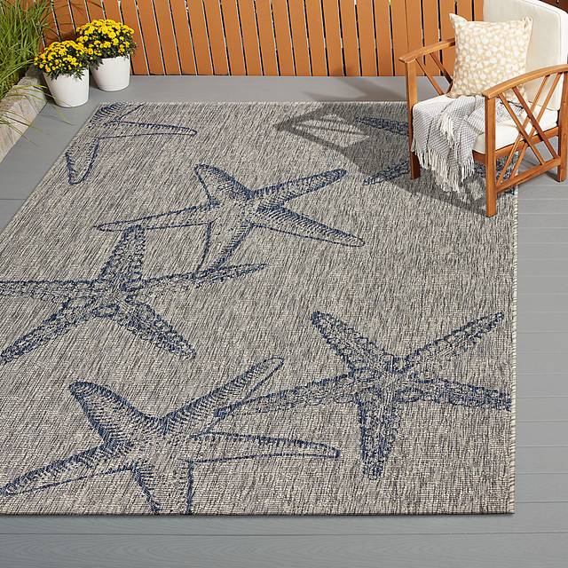 Maike Gray 7'9 x 9'5 Indoor/Outdoor Rug - Thumbnail - Image 3