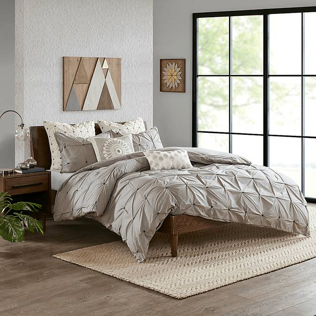 Mairen Gray 3 Pc Queen Duvet Cover Set - Thumbnail - Image 2