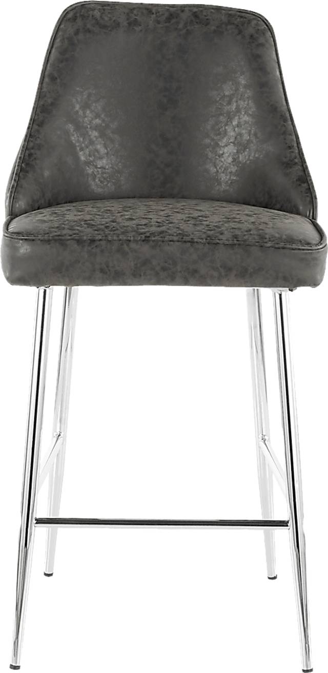 Mairie Black Counter Height Stool, Set of 2 - Thumbnail - Image 3