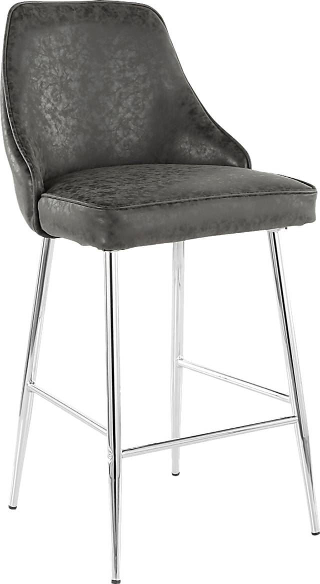 Mairie Black Counter Height Stool, Set of 2 - Thumbnail - Image 1
