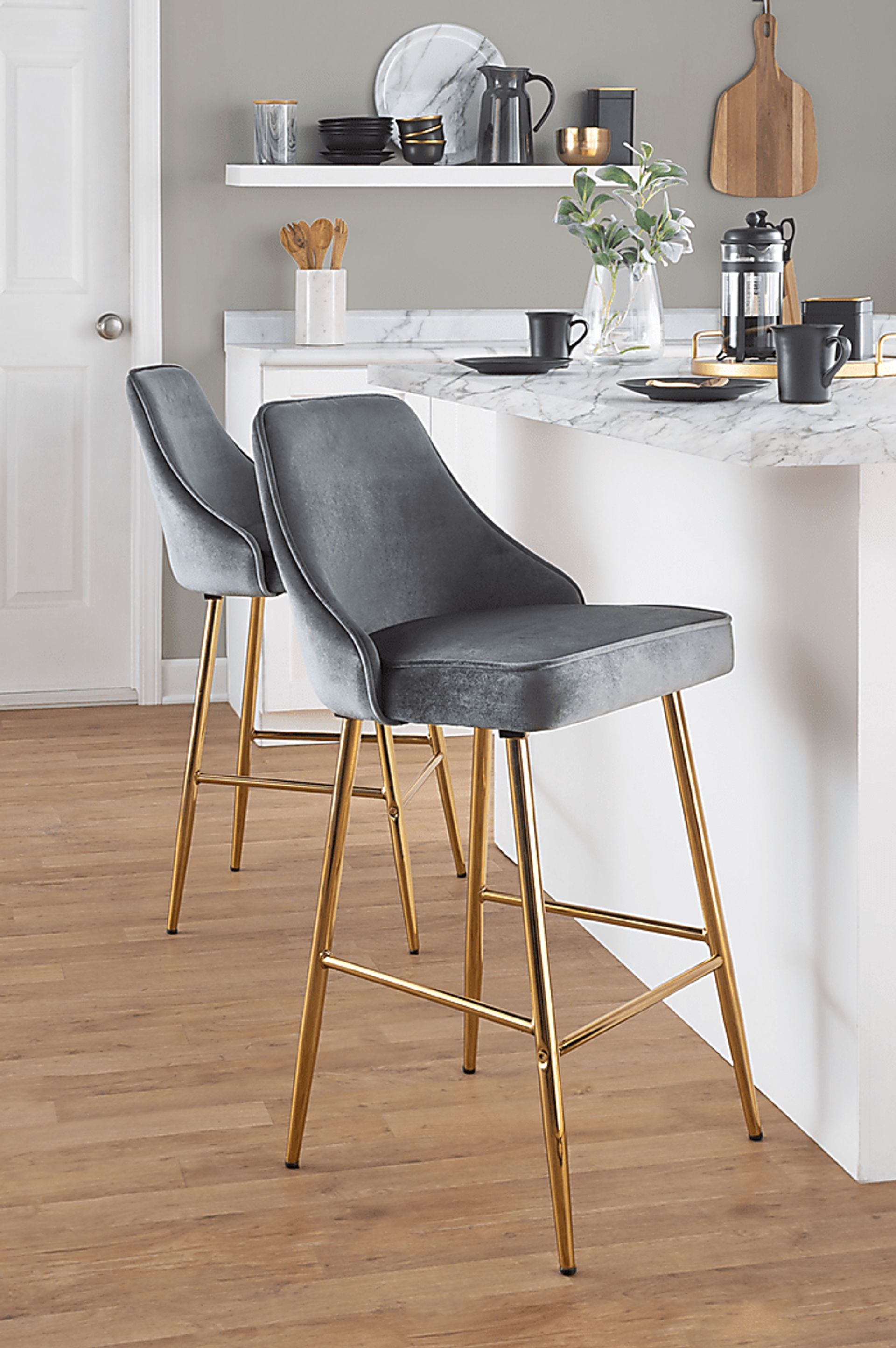 Mairie Blue Counter Height Stool, Set of 2 - Image 9