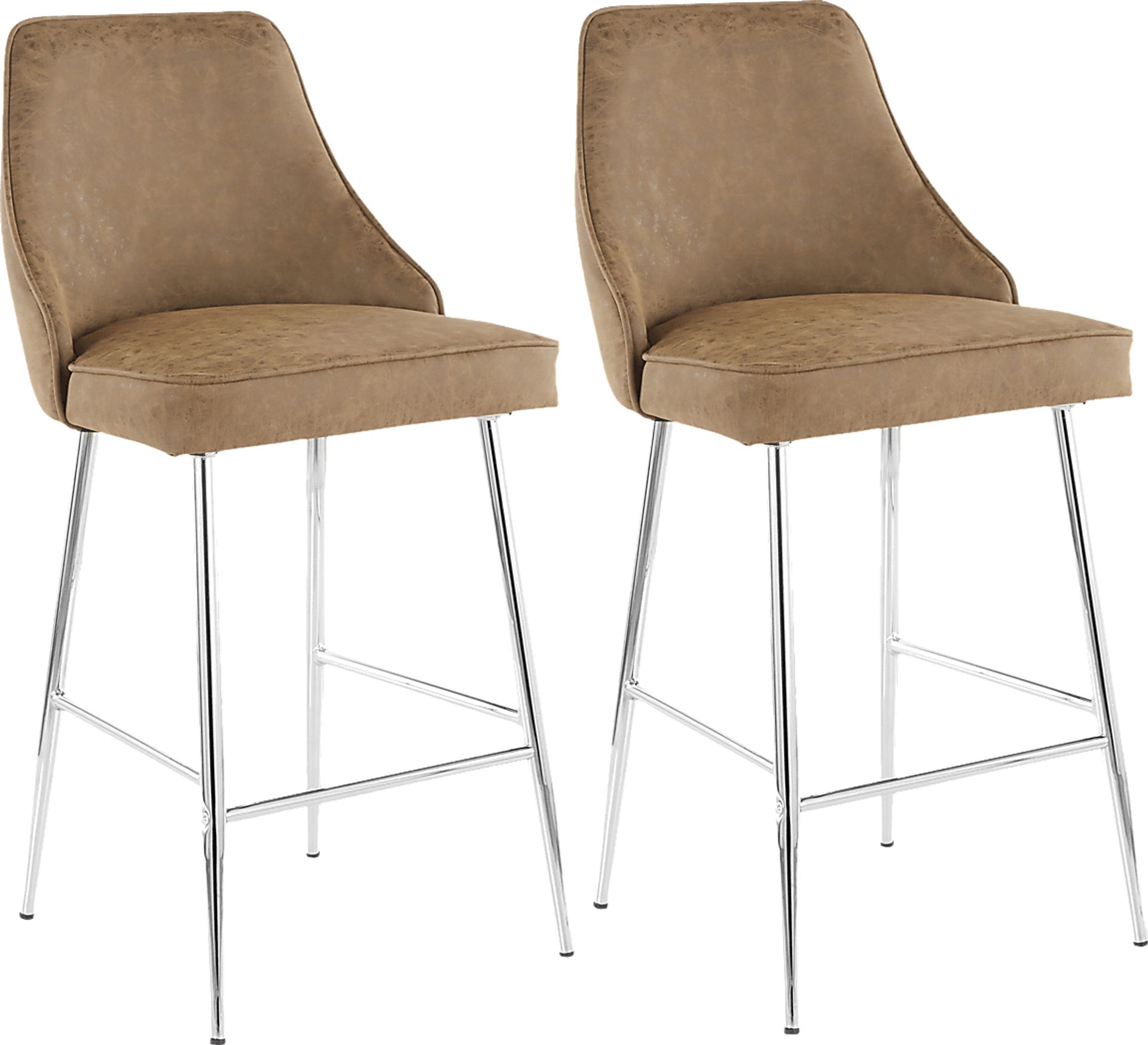 Mairie Brown Counter Height Stool, Set of 2 - Image 1