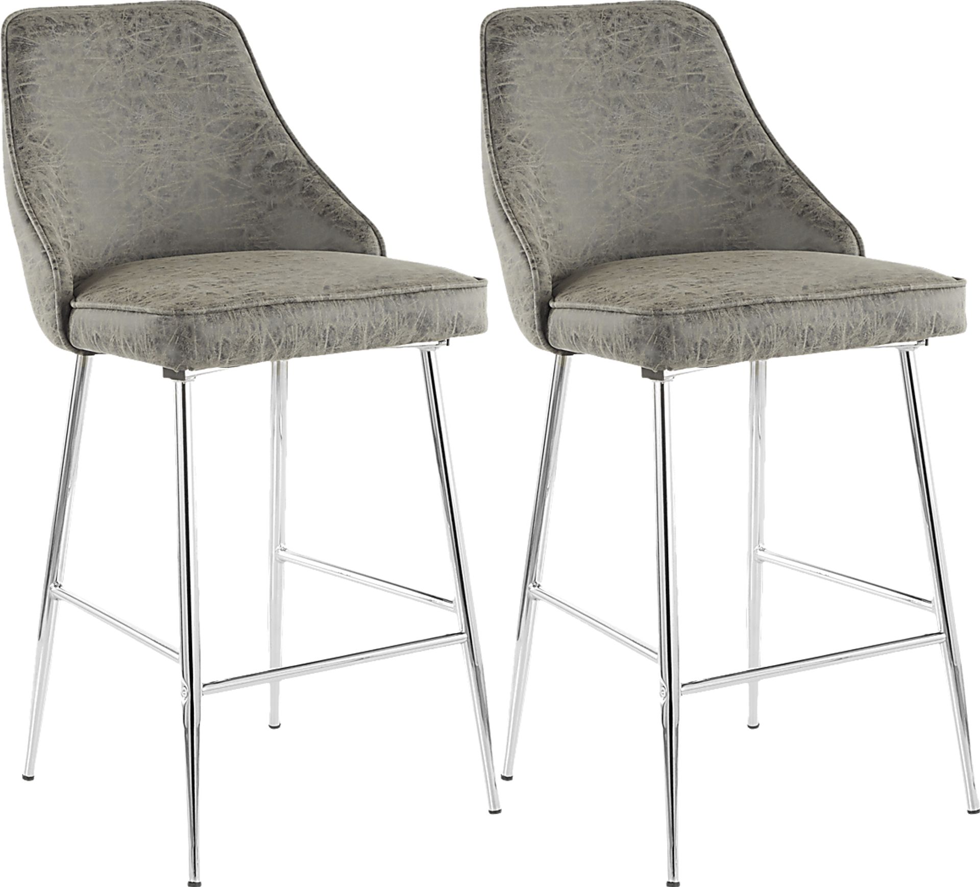 Mairie Gray Counter Height Stool, Set of 2 - Image 1