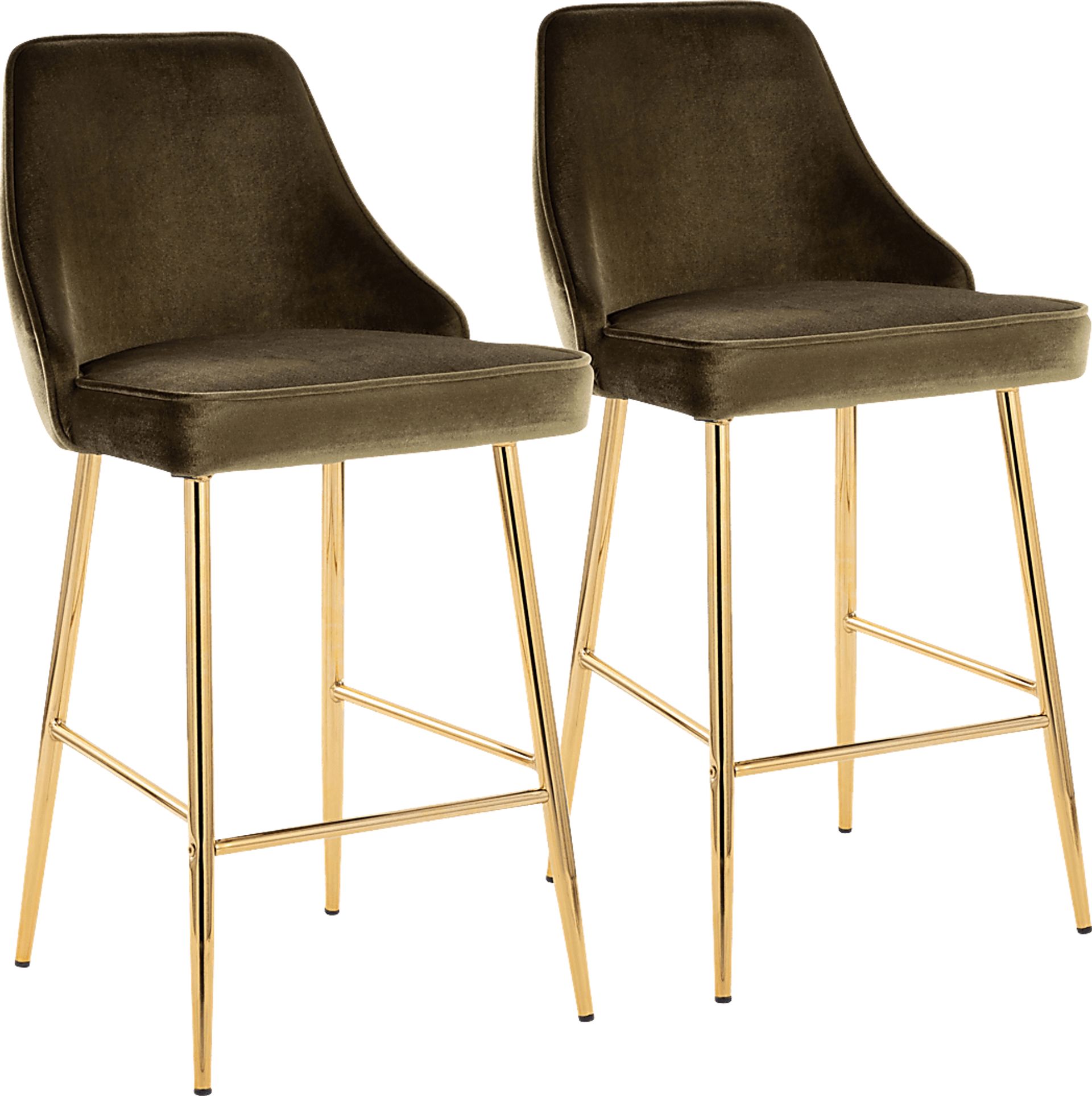 Mairie II Green Counter Height Stool, Set of 2 - Image 1