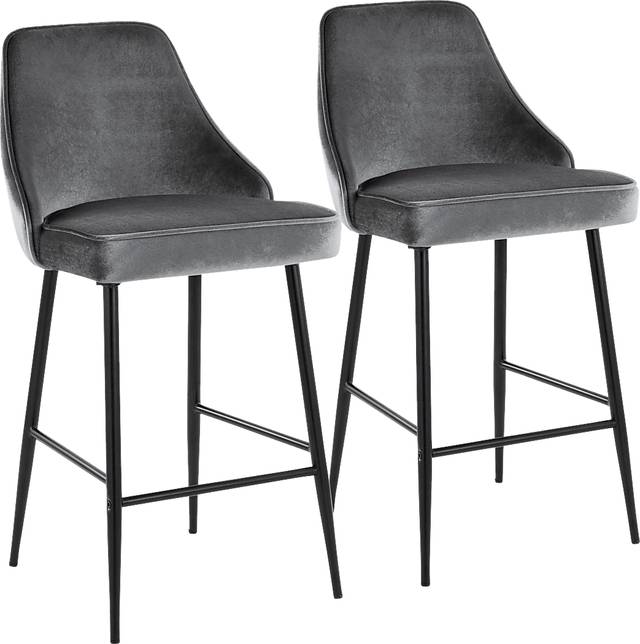 Mairie III Blue Counter Height Stool, Set of 2 - Thumbnail - Image 1