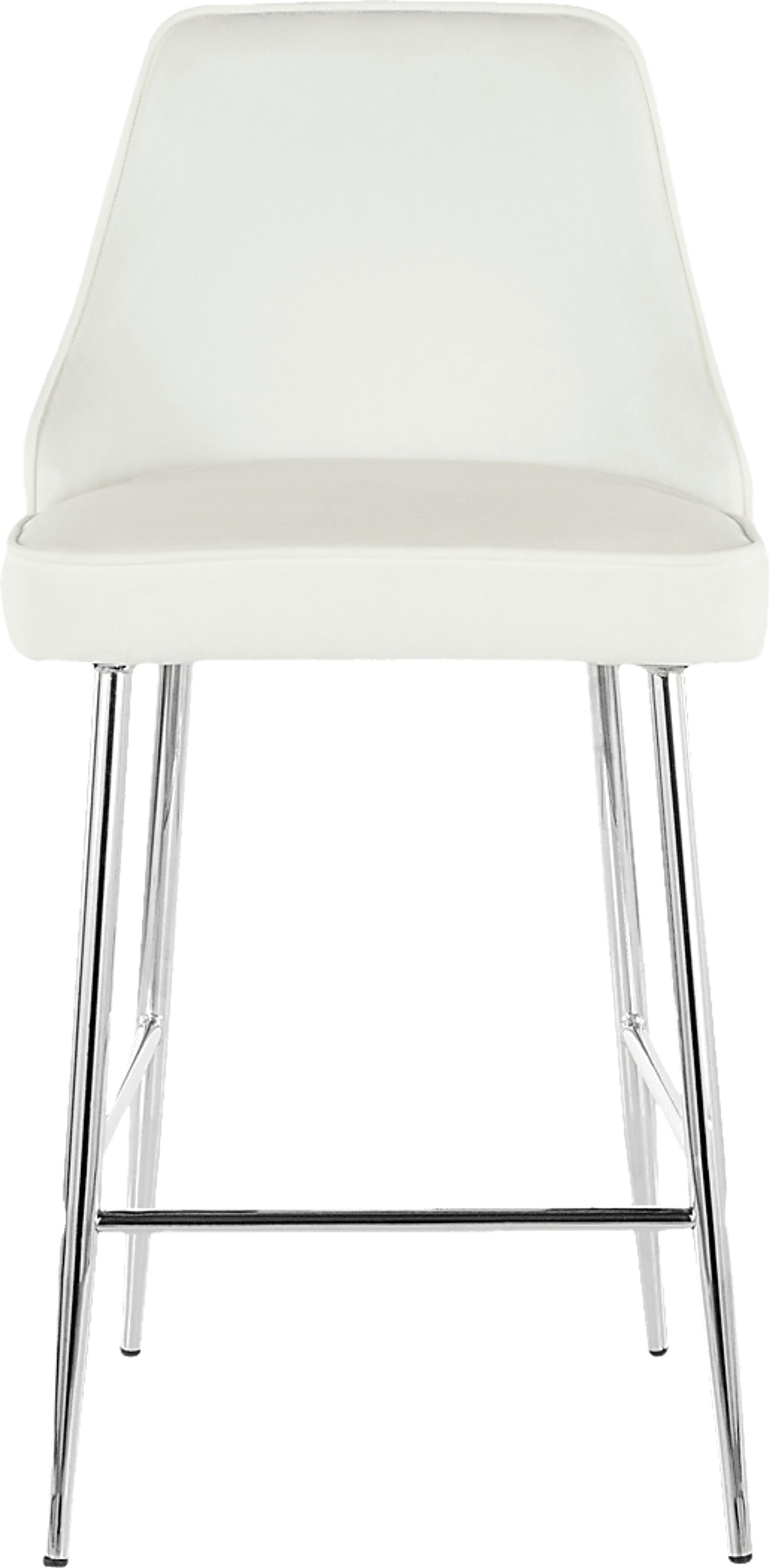 Mairie White Plush Counter Height Stool, Set of 2 - Image 3