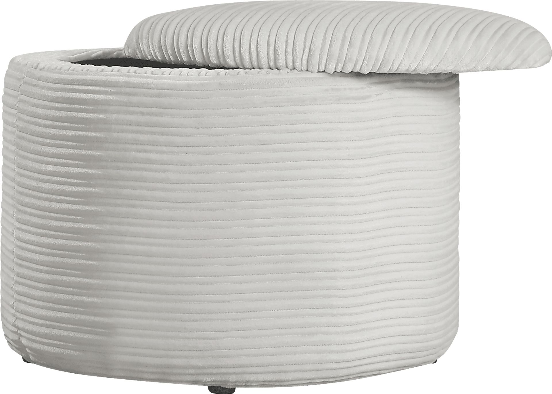 Mairlon White Storage Ottoman - Image 3