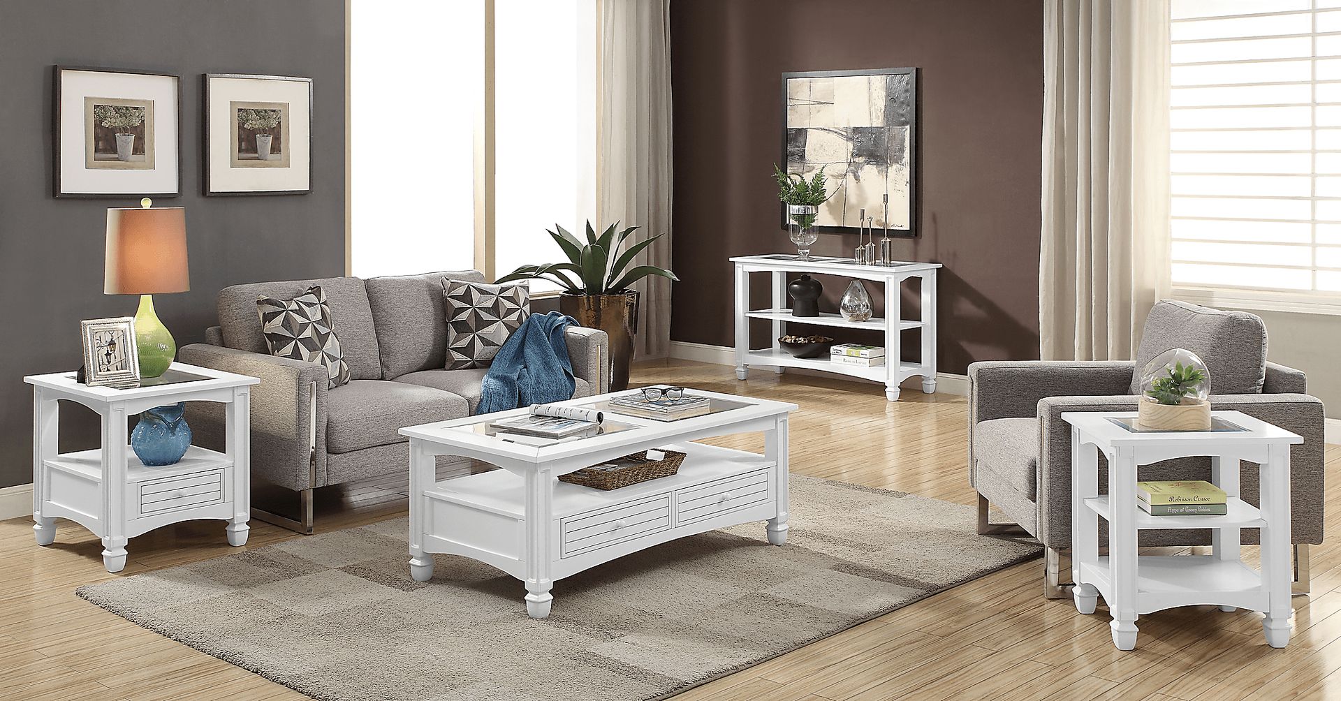 Maisie White Chairside Table - Image 3