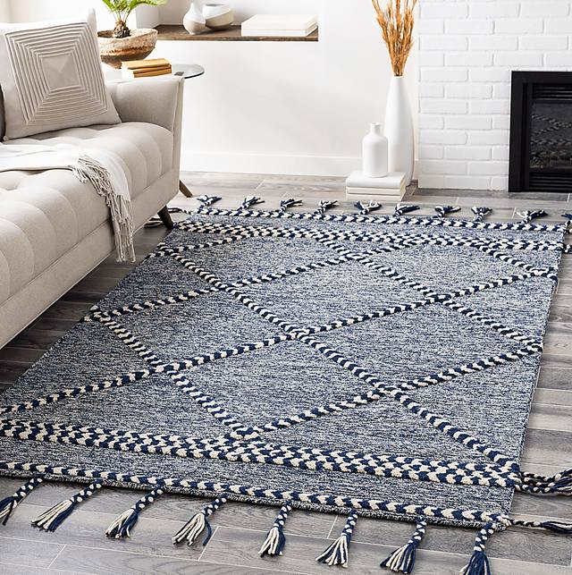 Maisyn Navy 5' x 7'6 Rug - Thumbnail - Image 7