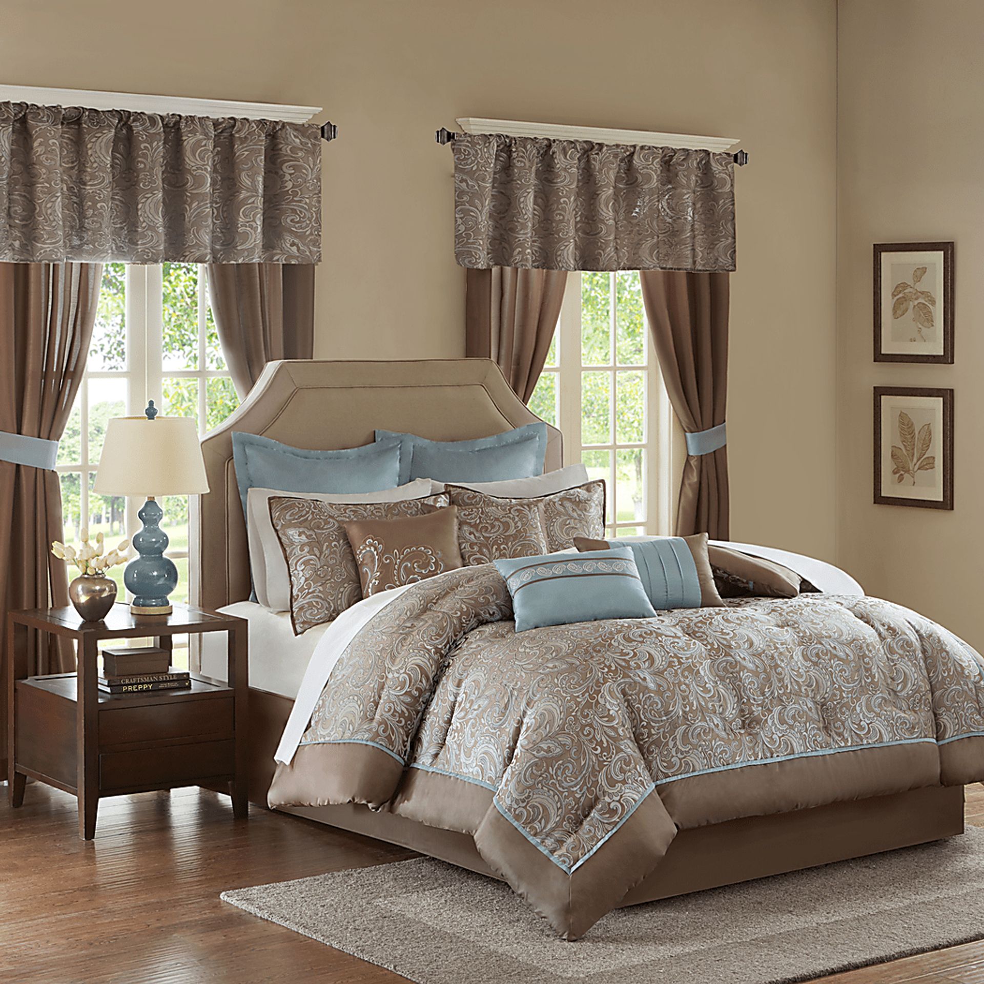 Maitha Blue 24 Pc California King Room in a Bag - Image 2