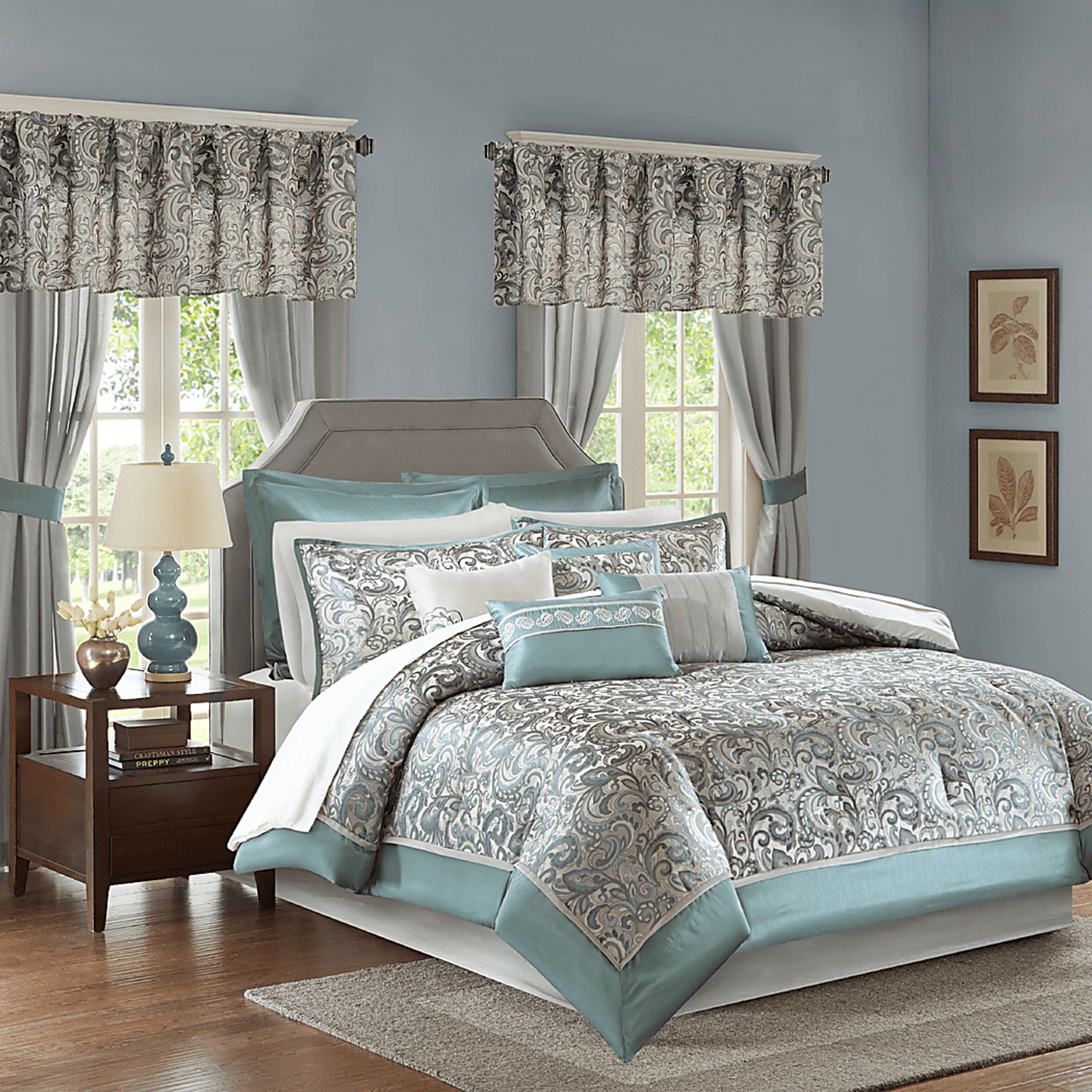 Maitha Teal 24 Pc Queen Room in a Bag - Image 2