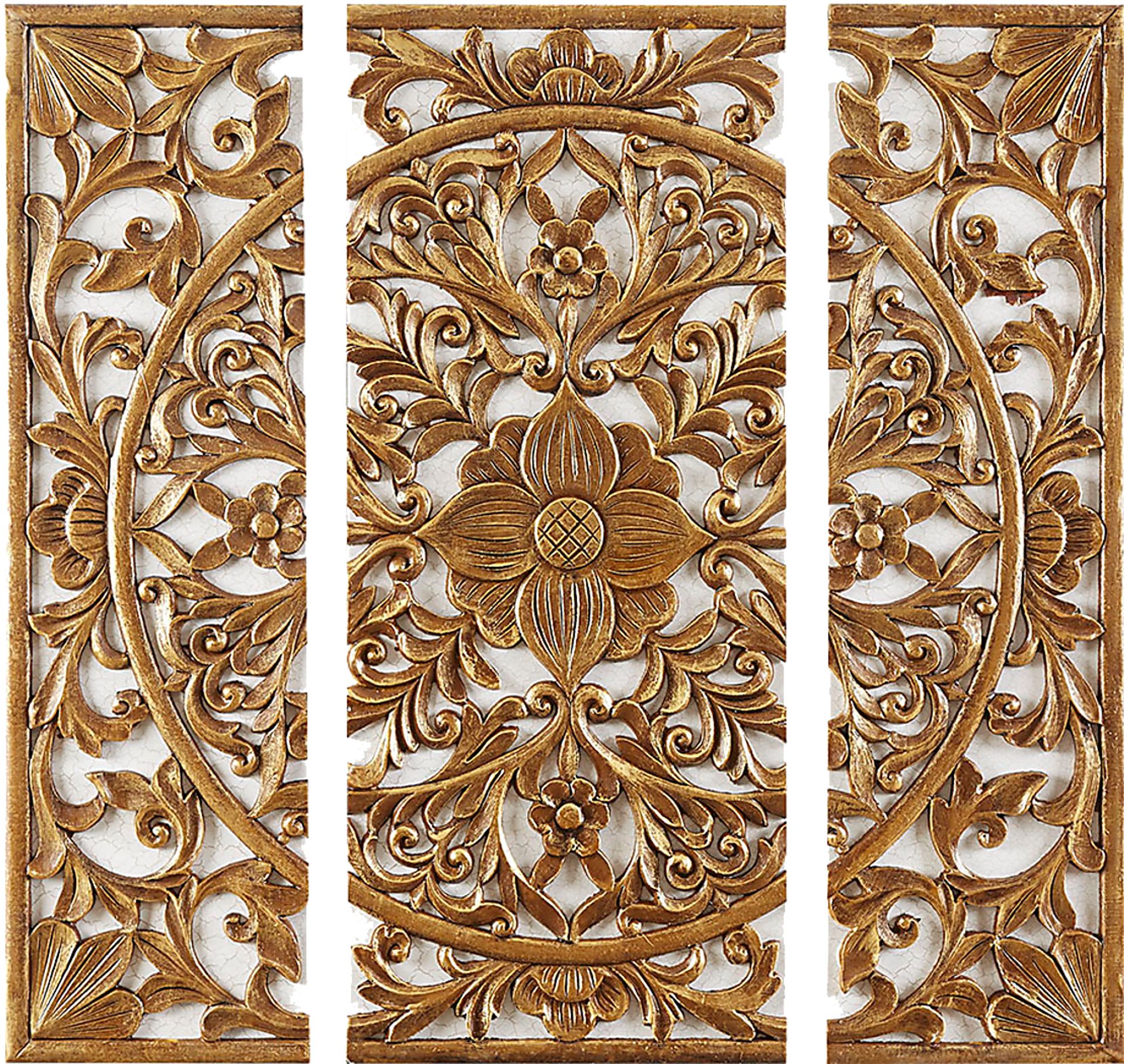 Maive Artwork Gold Artwork, Set of 3 - Image 1