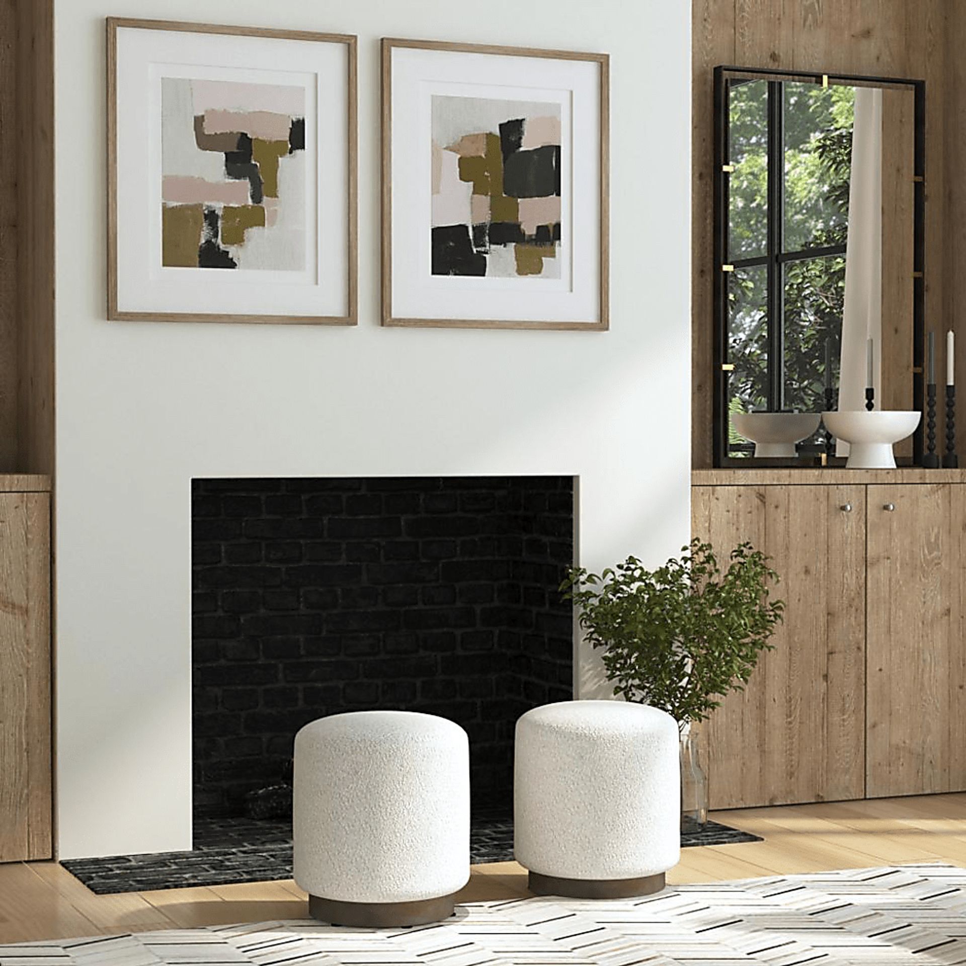 Majatlan White Ottoman - Image 2