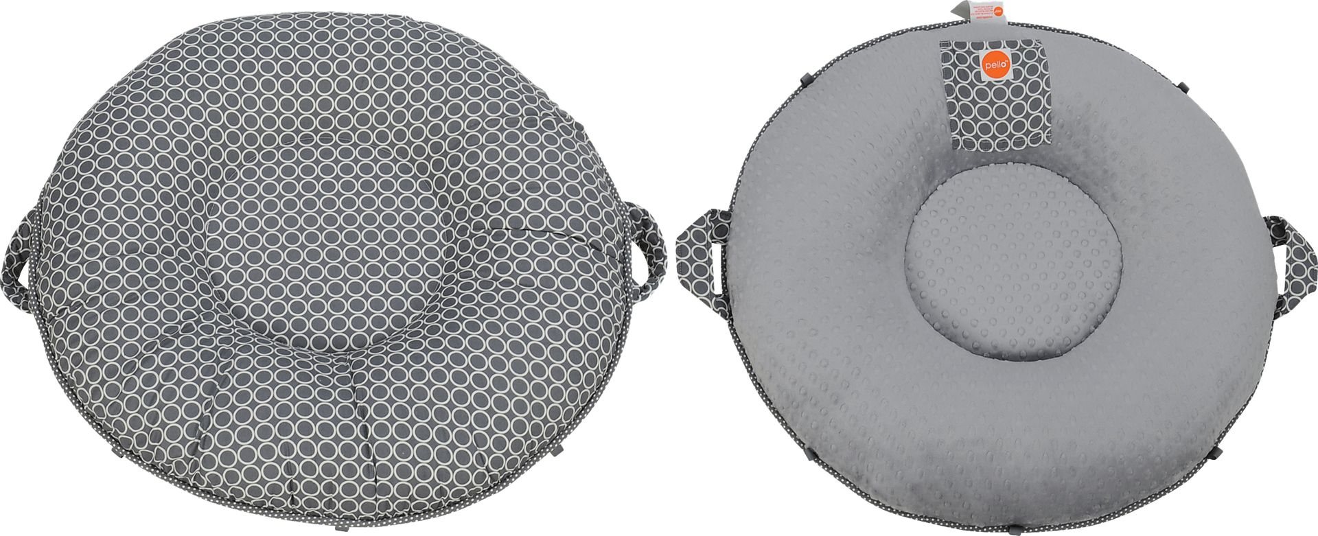Majestic Haven Gray Pello Luxe Floor Pillow with Gray Back - Image 1