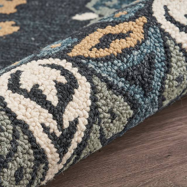 Makda Black 4' Round Rug - Thumbnail - Image 6